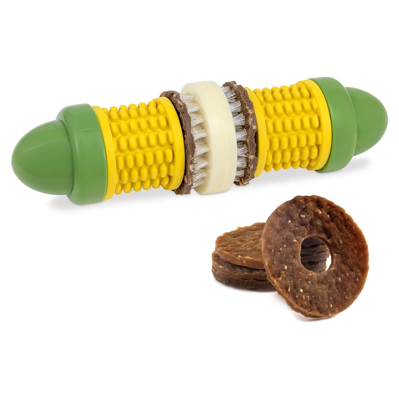 Juguete para perros PetSafe Busy Buddy Cravin Corncob - Masticar con golosinas - Caucho libre de BPA