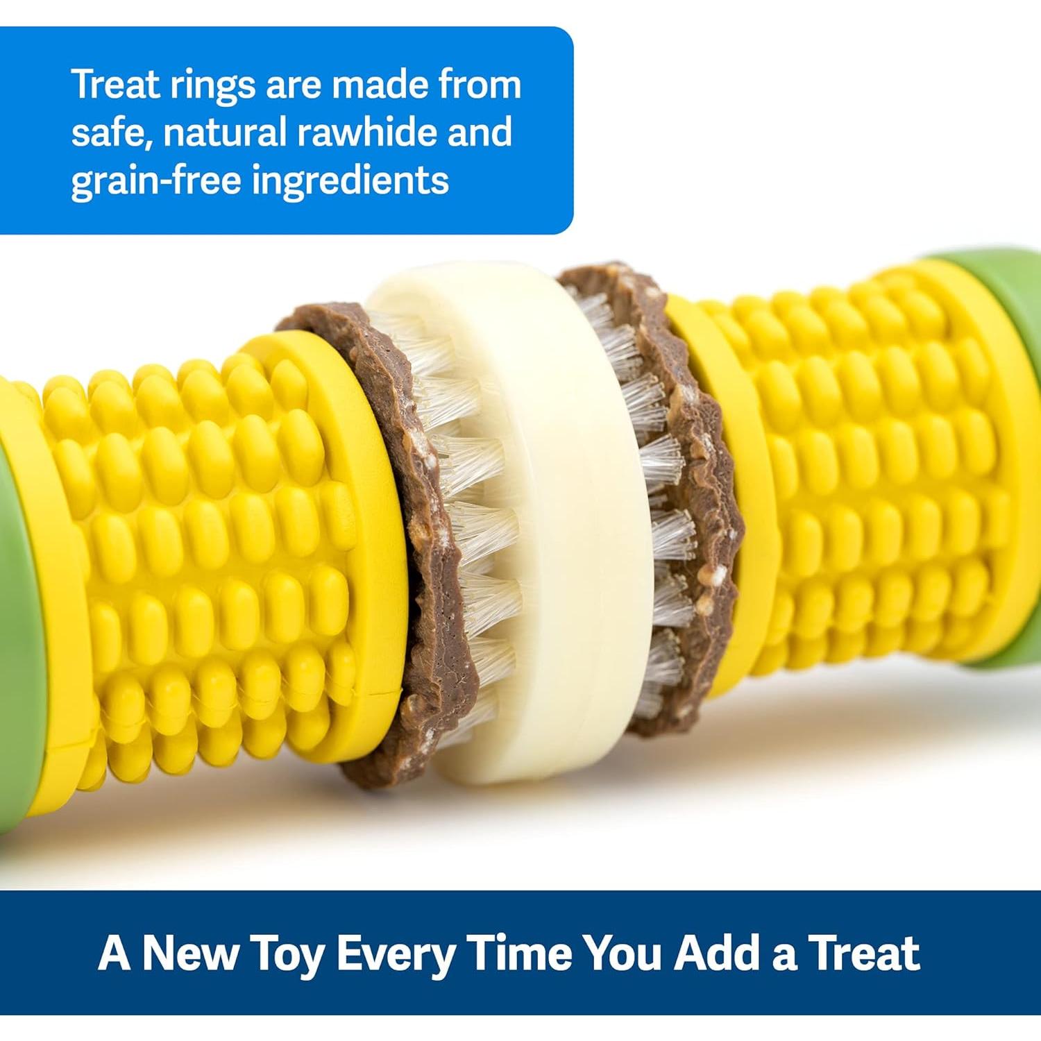 Juguete para perros PetSafe Busy Buddy Cravin Corncob - Masticar con golosinas - Caucho libre de BPA