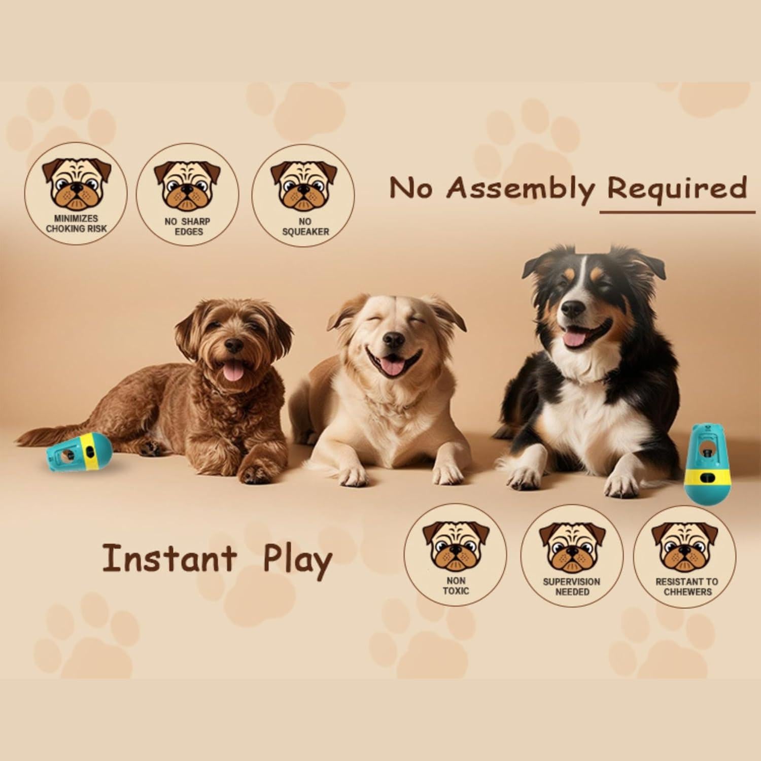 Juguete Interactivo para Perros Tayri 2-en-1 Dispensador de Golosinas