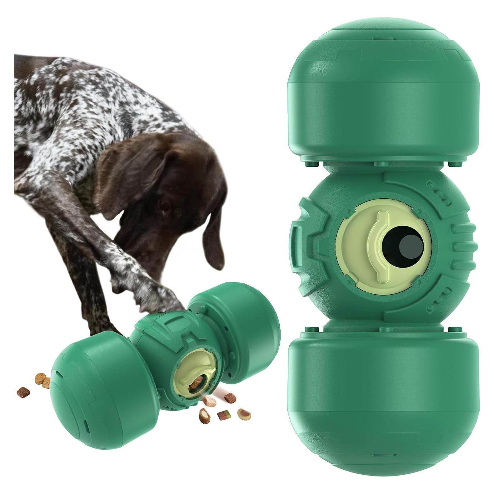 Dispensador de Golosinas para Perros KADTC Ajustable Verde