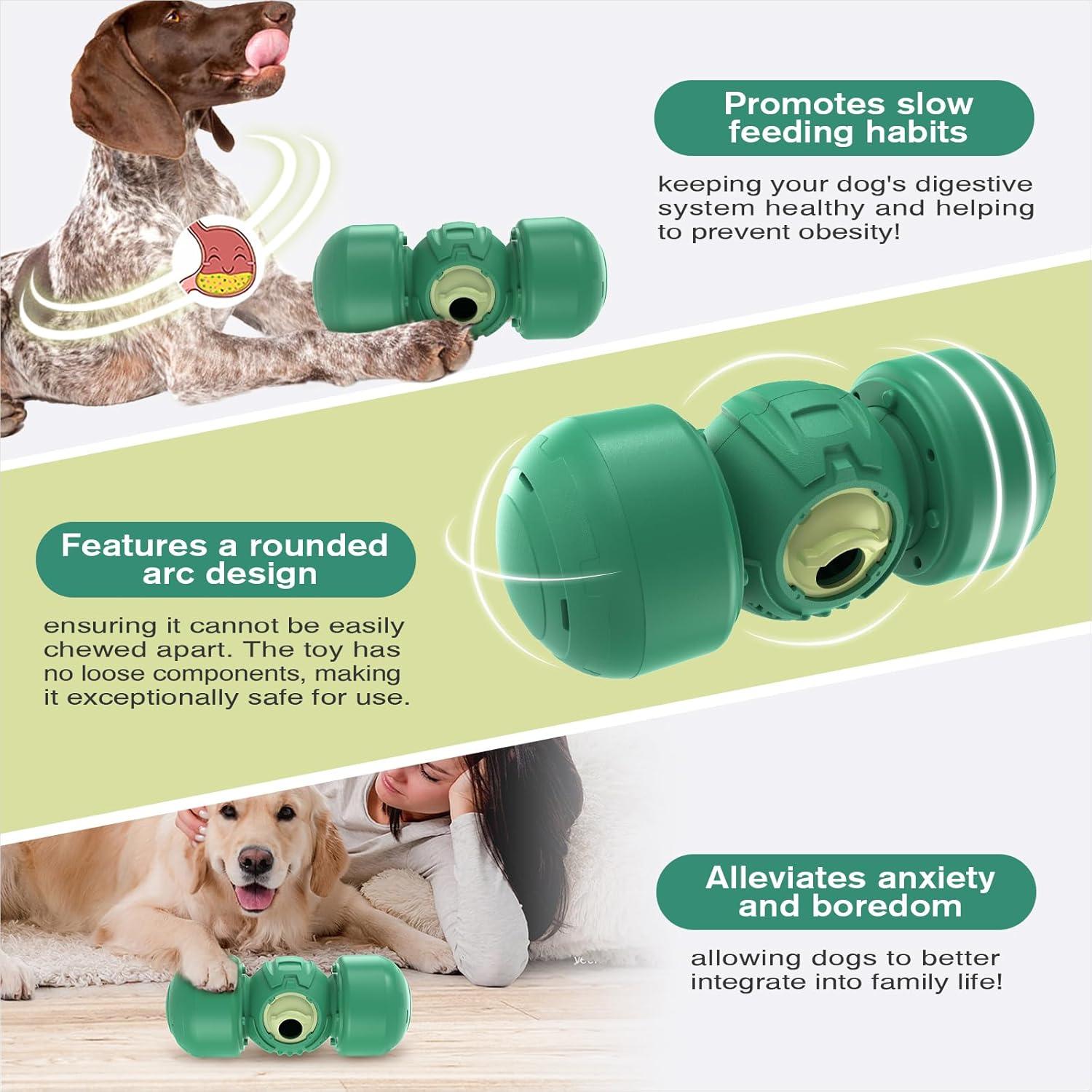 Dispensador de Golosinas para Perros KADTC Ajustable Verde