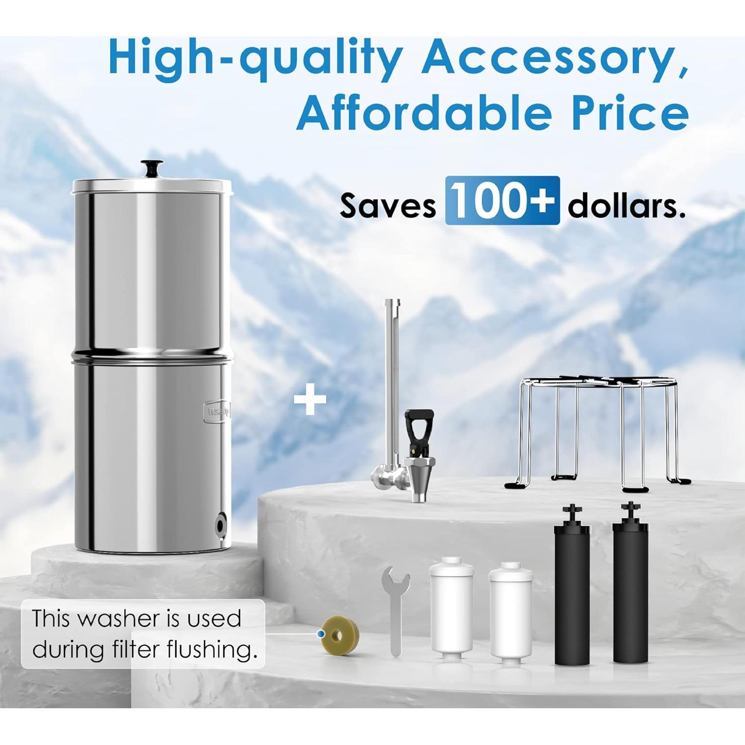 Filtro de Agua por Gravedad Waterdrop 8.5L con 4 Filtros