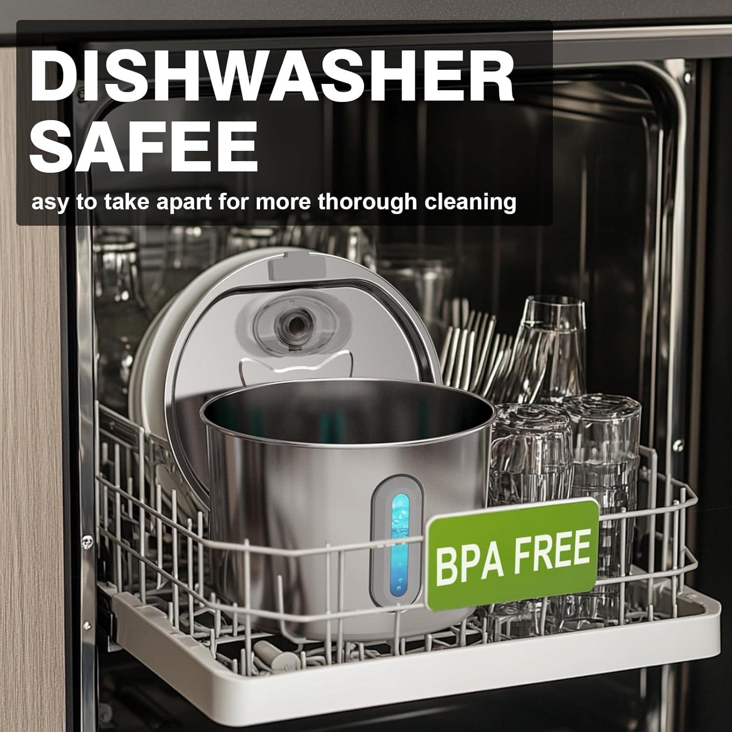 Fuente de Agua para Gatos HAJXM 2.2L Acero Inoxidable Silenciosa