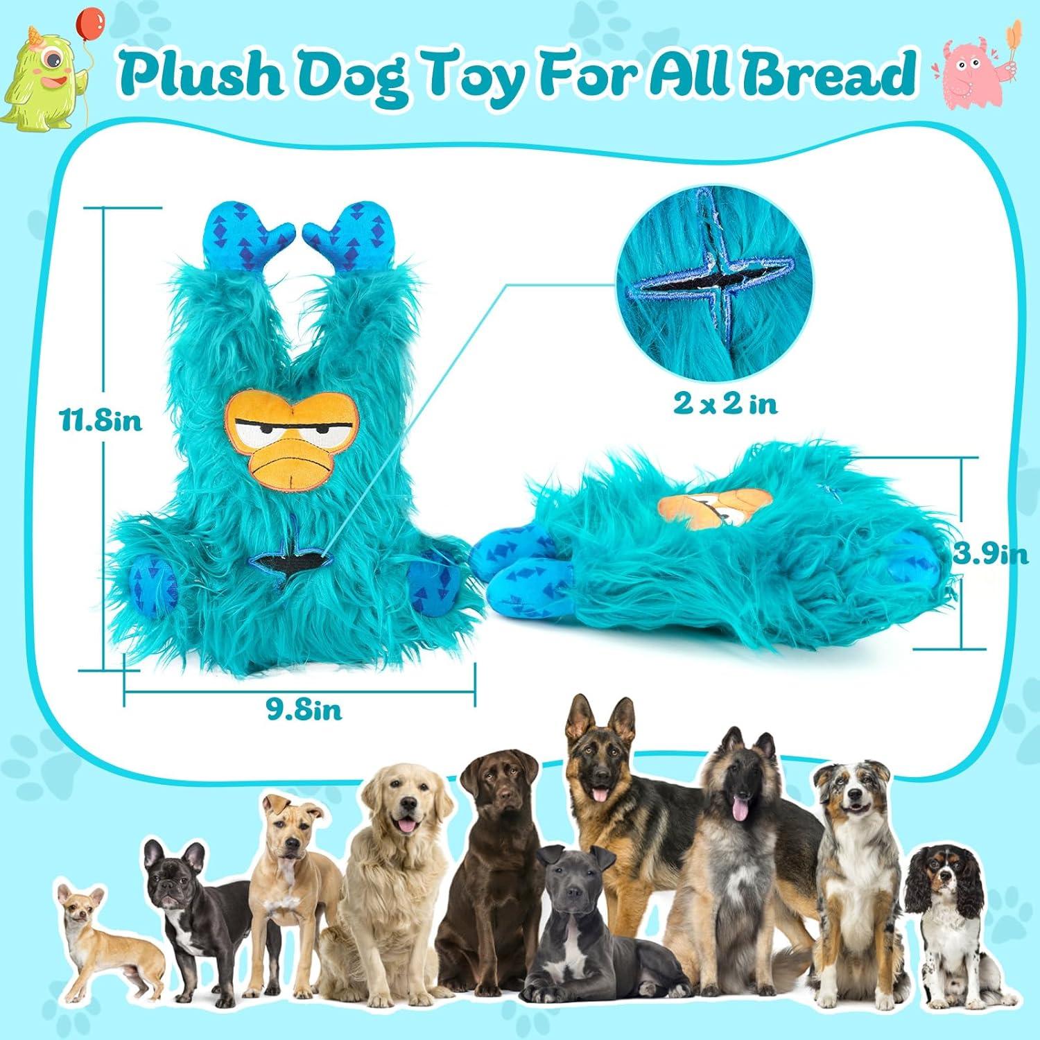 Juguete Interactivo para Perros QFCST Monstruo Verde 24.89x9.88cm