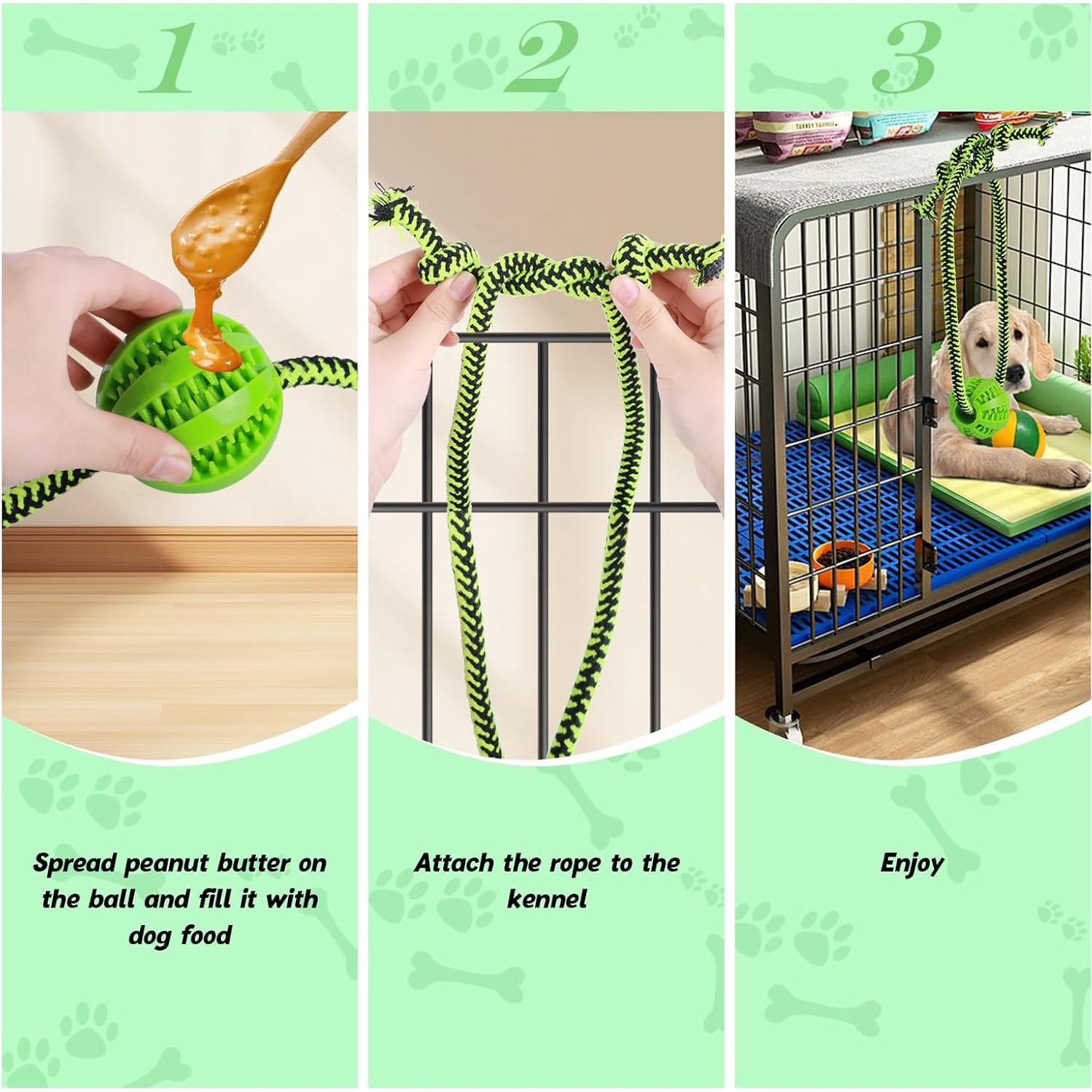 Juguete Dispensador de Comida para Perros MVSSP Verde 6.88 cm