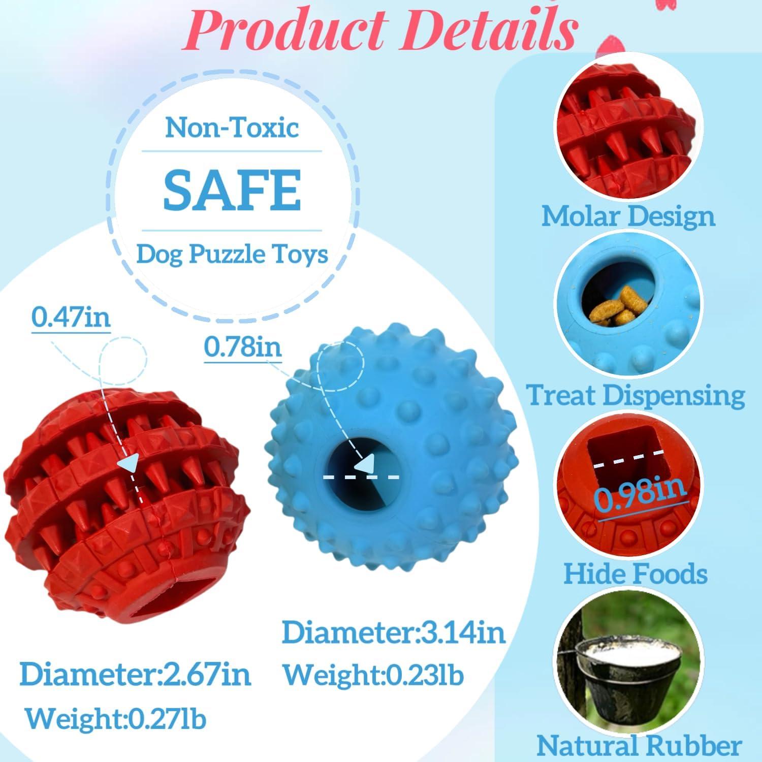 2Pack Pelotas Interactivas para Perros CIIVURR - Goma Resistente