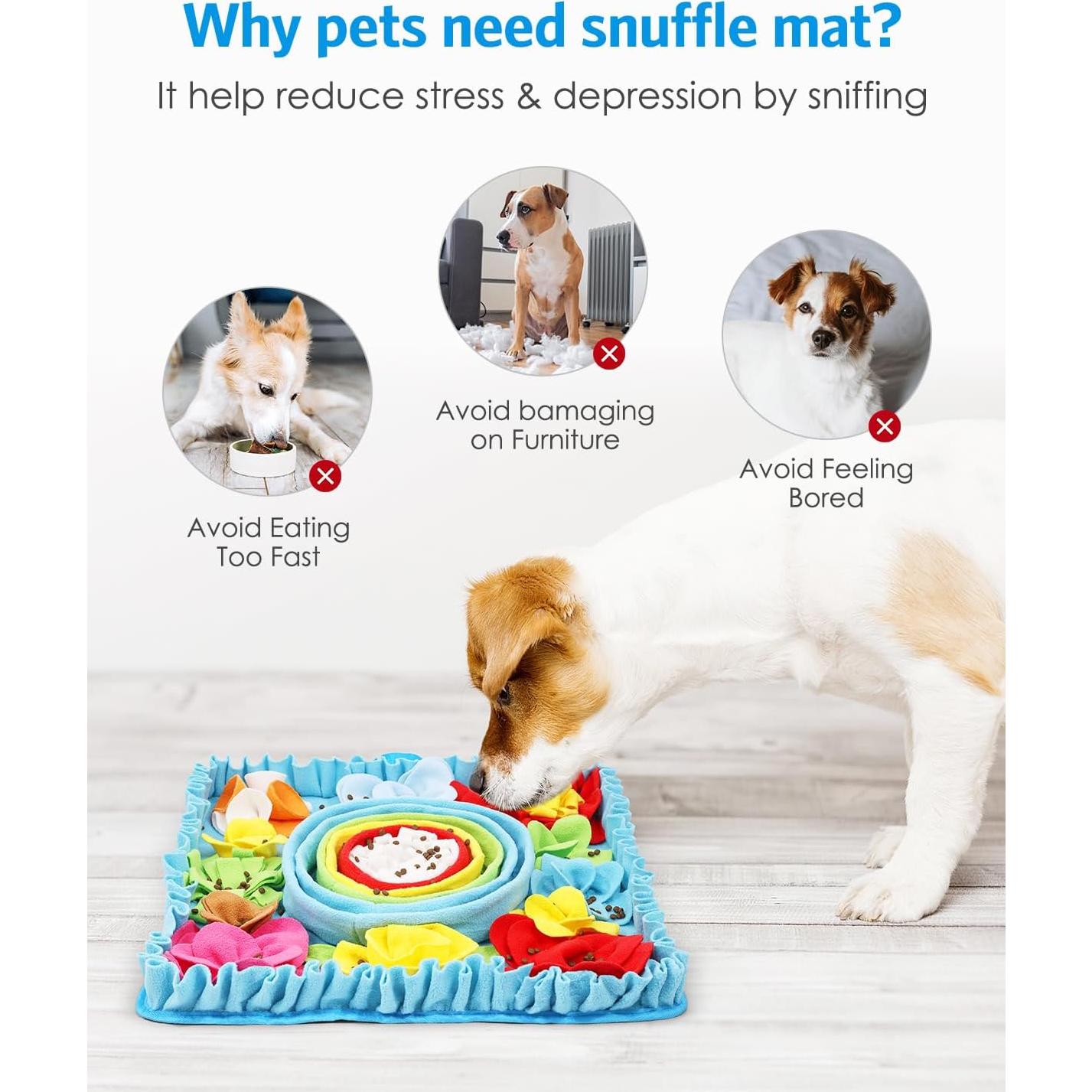 Alfombra de Olfateo para Perros AMIR 50x50 cm, Juguete Interactivo