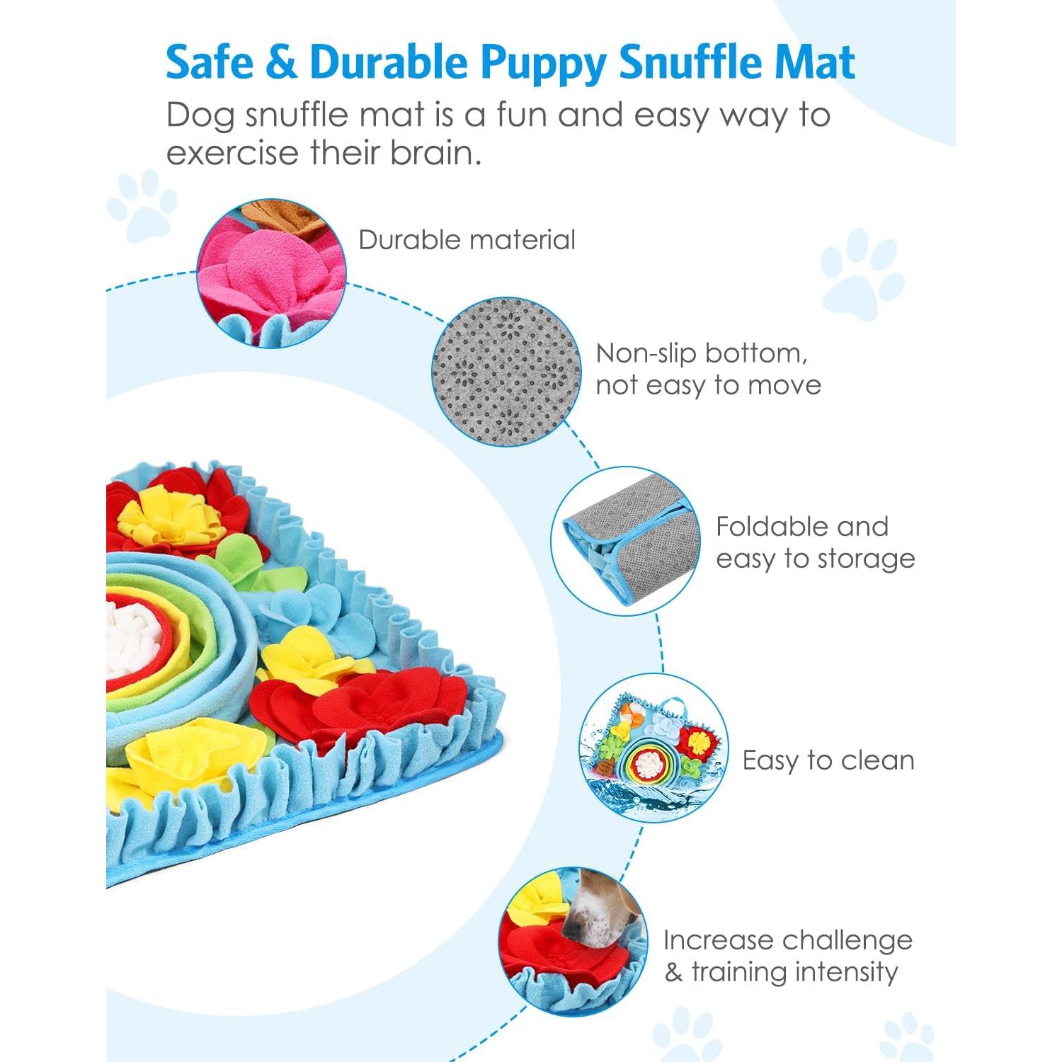 Alfombra de Olfateo para Perros AMIR 50x50 cm, Juguete Interactivo