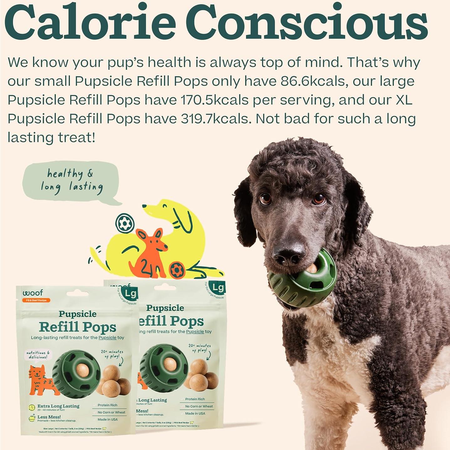 WOOF Pupsicle Recarga Paletas para Perros - Carne de Res - 7 Unidades