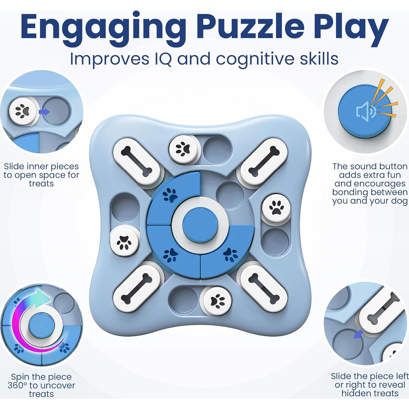 Comedero Rompecabezas Interactivo para Perros PawsPik 25.4cm