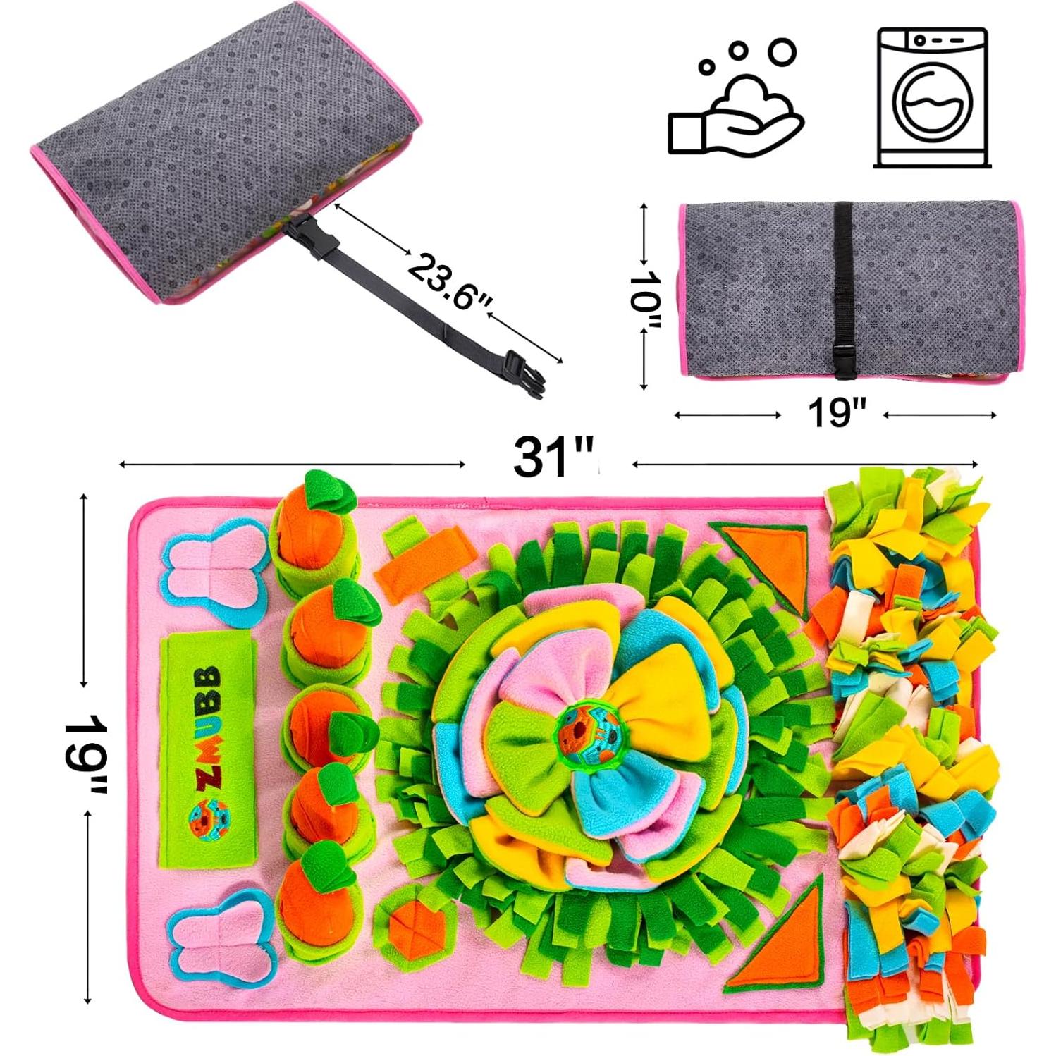 Alfombra Olfativa ZMUBB para Perros 78.74x48.26cm Rosa