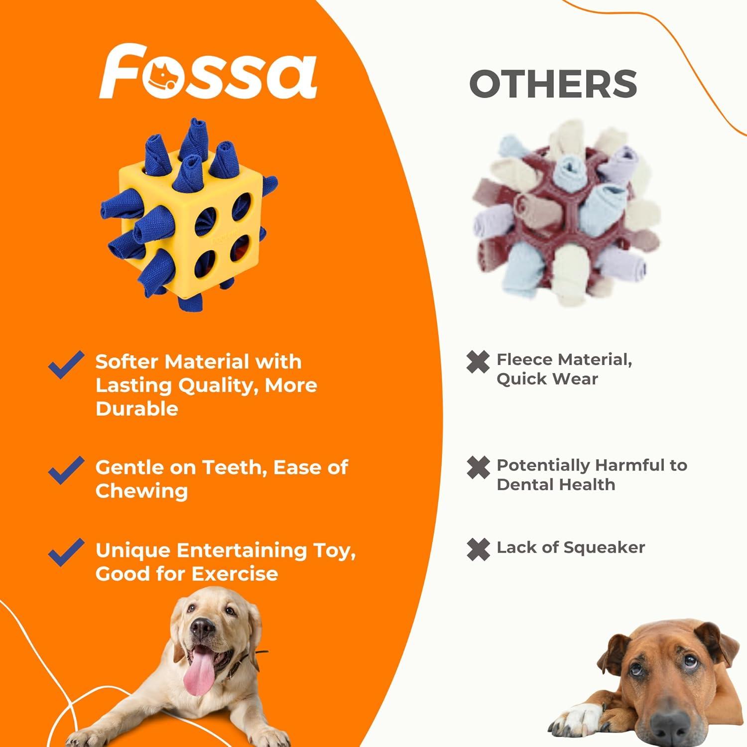 Juguete Interactivo para Perros Fossa Bola Snuffle Amarillo 10cm