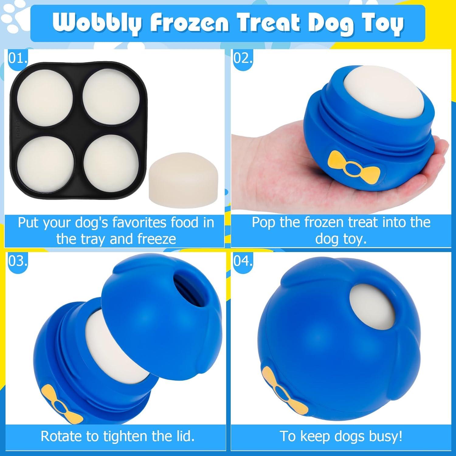 Juguete Interactivo para Perros Yipetor 3 en 1 Azul 10 cm