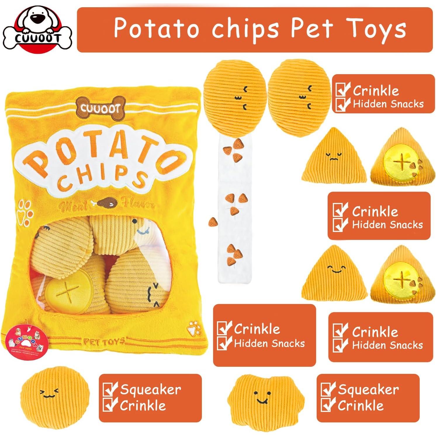 Juguete de rompecabezas para perros CUUOOT - Papas fritas 20x15 cm