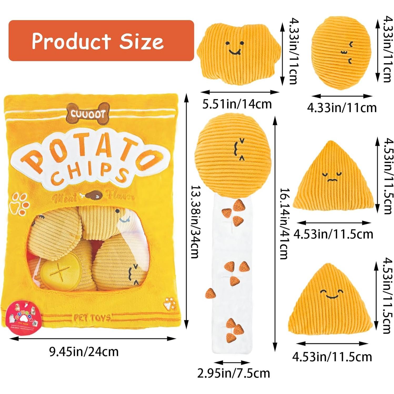 Juguete de rompecabezas para perros CUUOOT - Papas fritas 20x15 cm