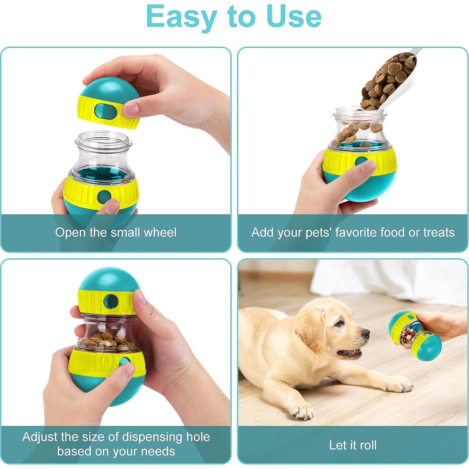 Juguete dispensador de golosinas para perros YECERCAN verde