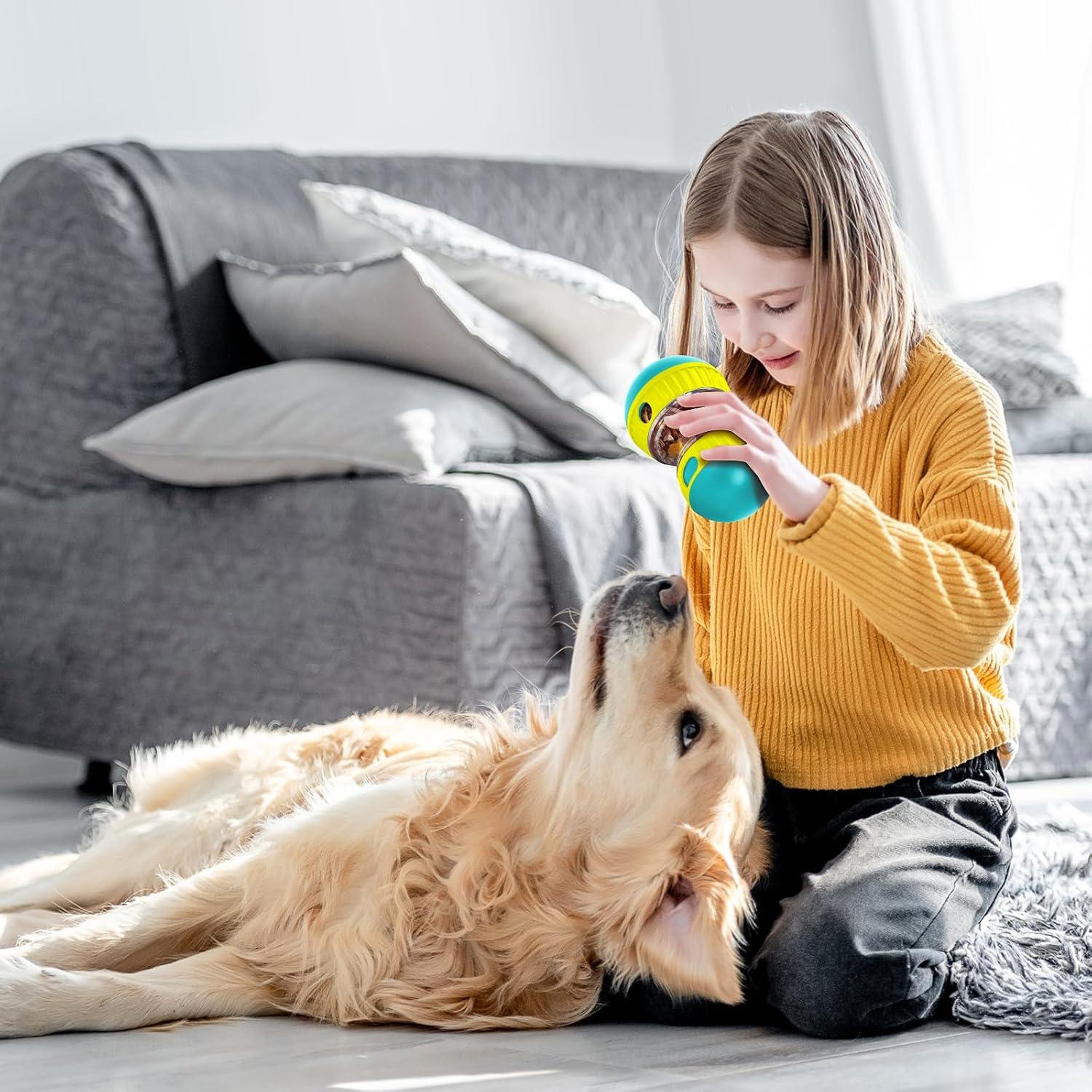 Juguete dispensador de golosinas para perros YECERCAN verde