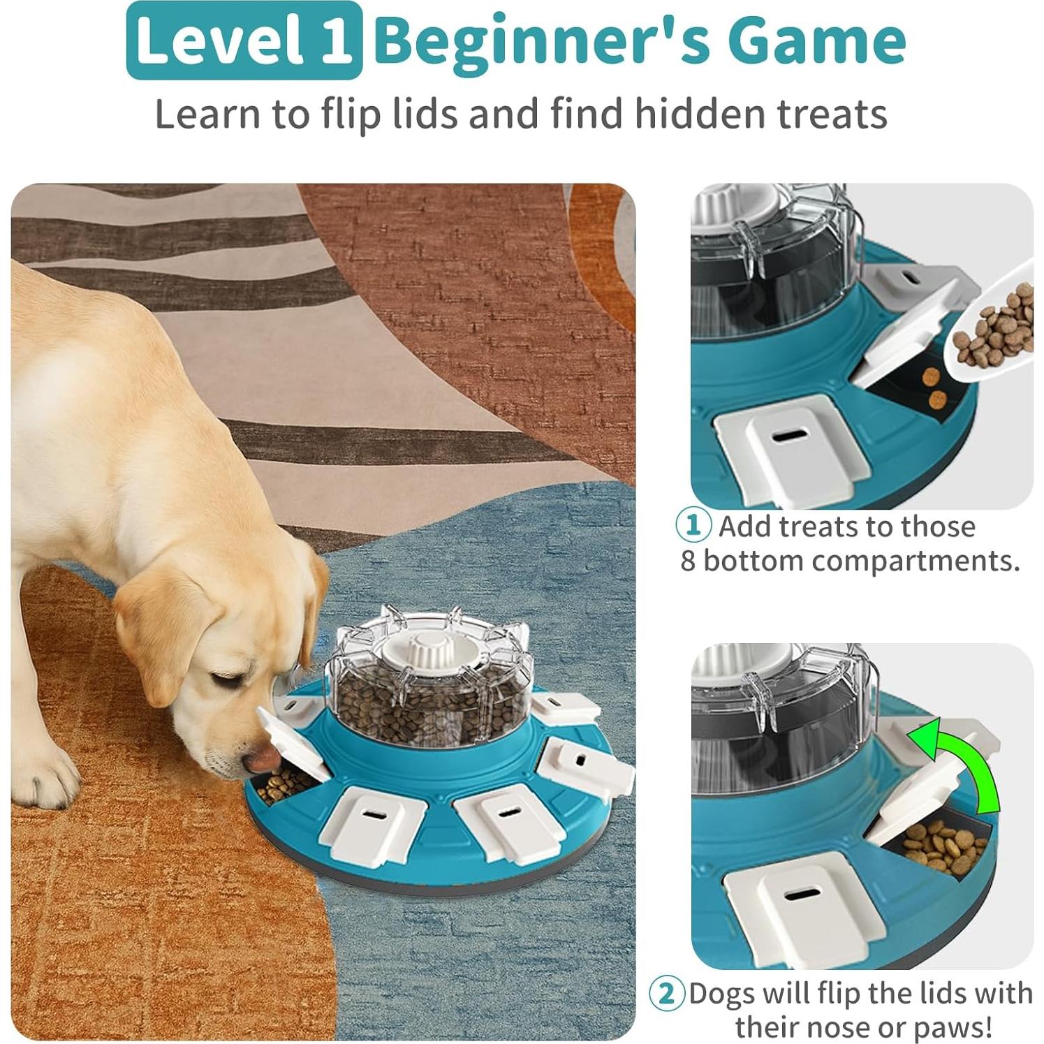 Juguete Interactivo para Perros JoyBruko Comedero Lento Azul