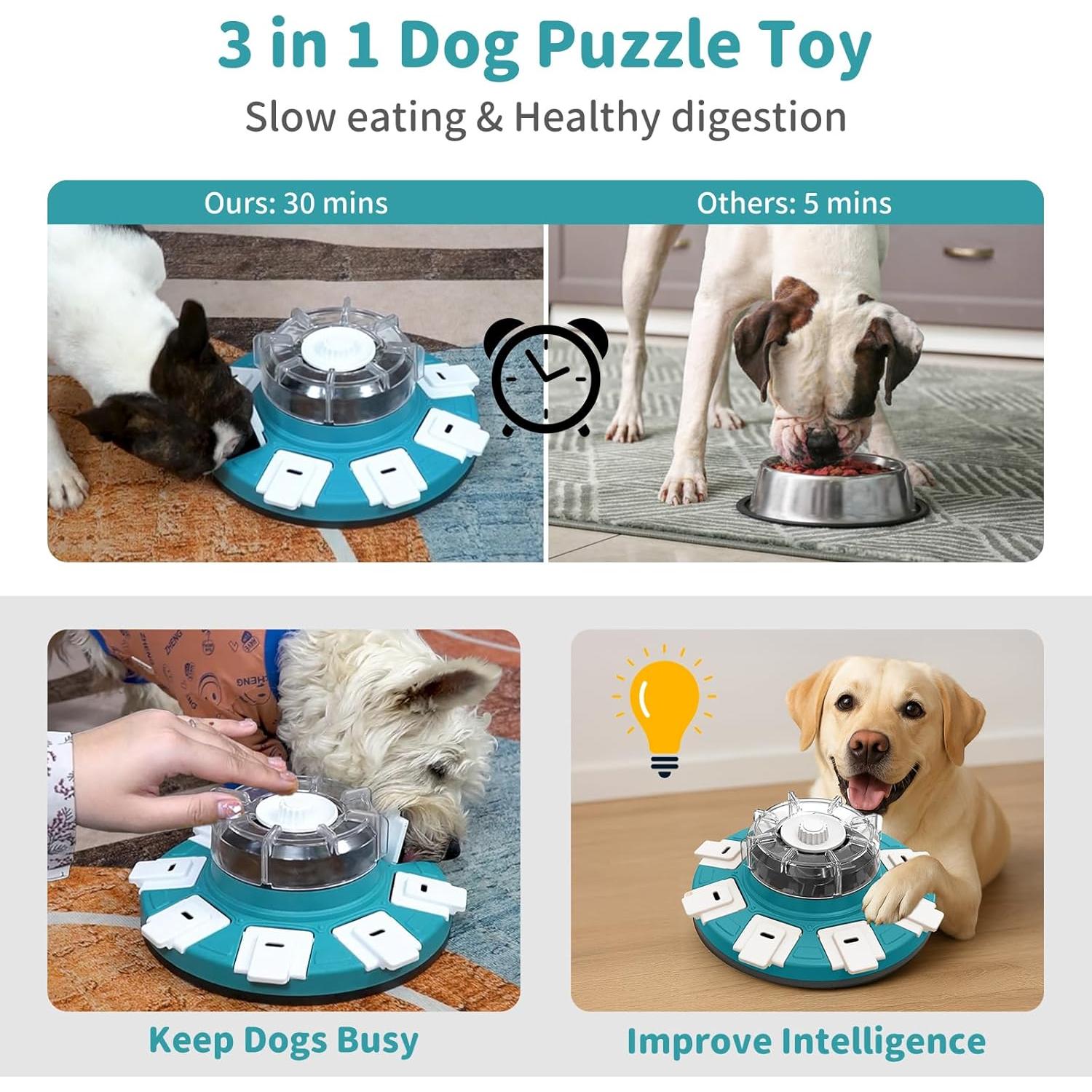 Juguete Interactivo para Perros JoyBruko Comedero Lento Azul