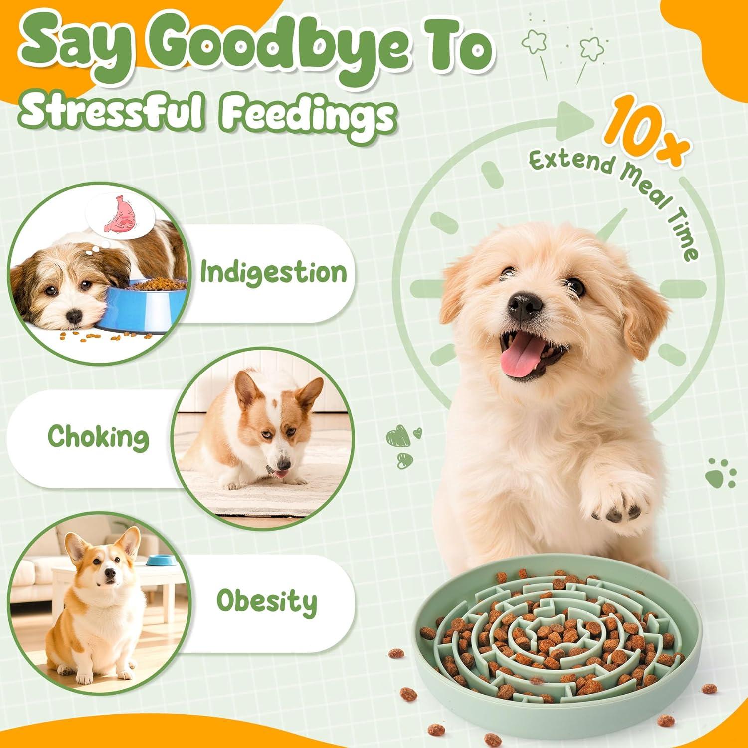 KIPRITII Conjunto de Juguetes para Perros - Estimulación Mental y Alimentación Lenta