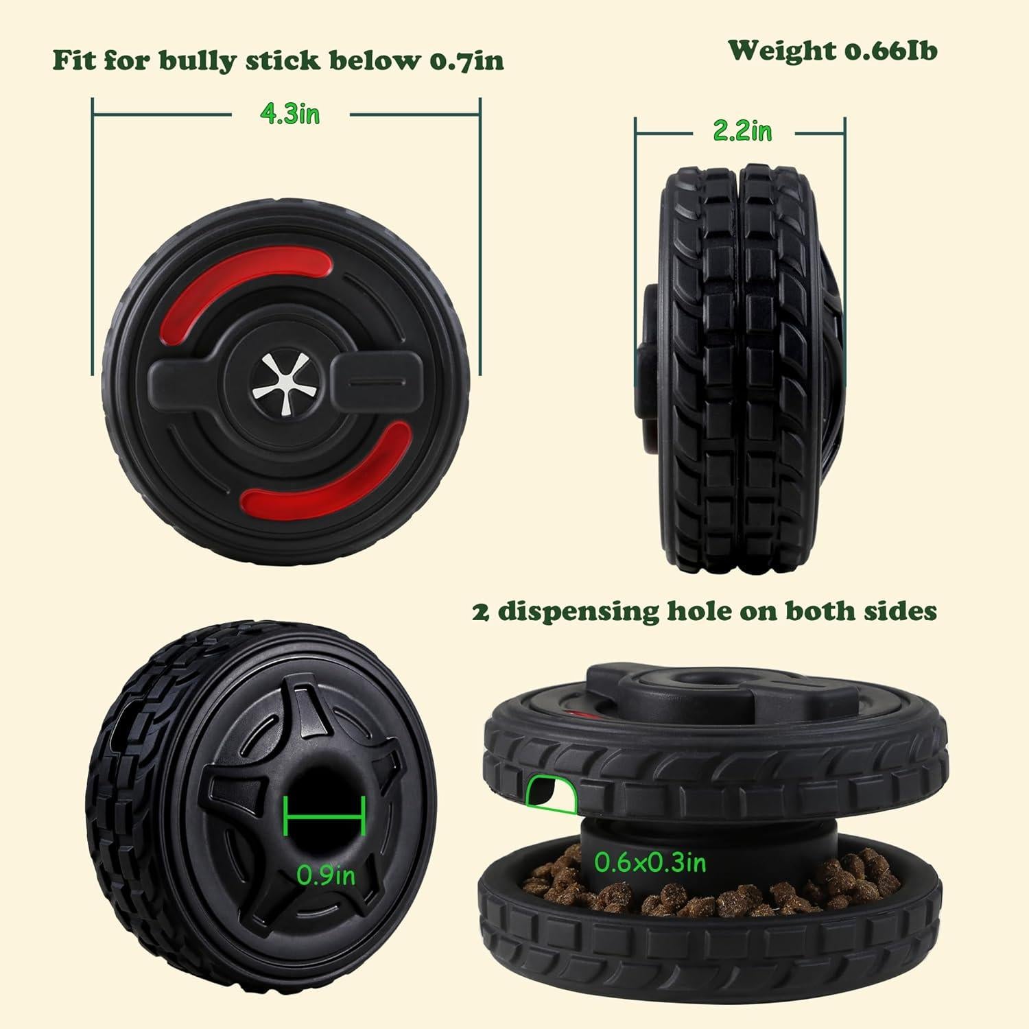 Juguete para Perros 3-en-1 PETFROH, Goma Natural, 11.99 cm