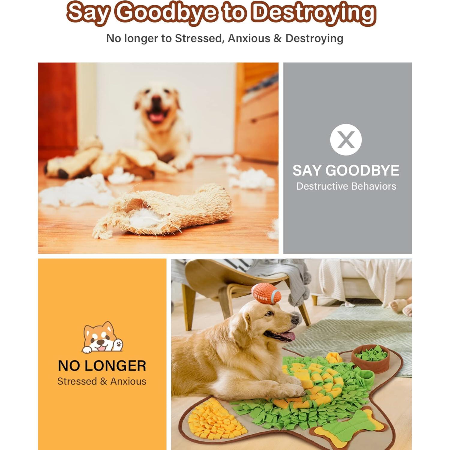 Alfombra de Olfateo HOPET 72x72cm para Perros Grandes - Antideslizante