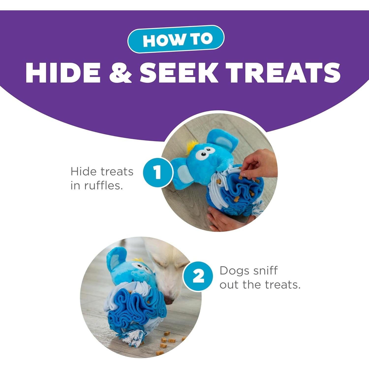 Bola de Snuffle de Peluche para Perros Outward Hound Elefante