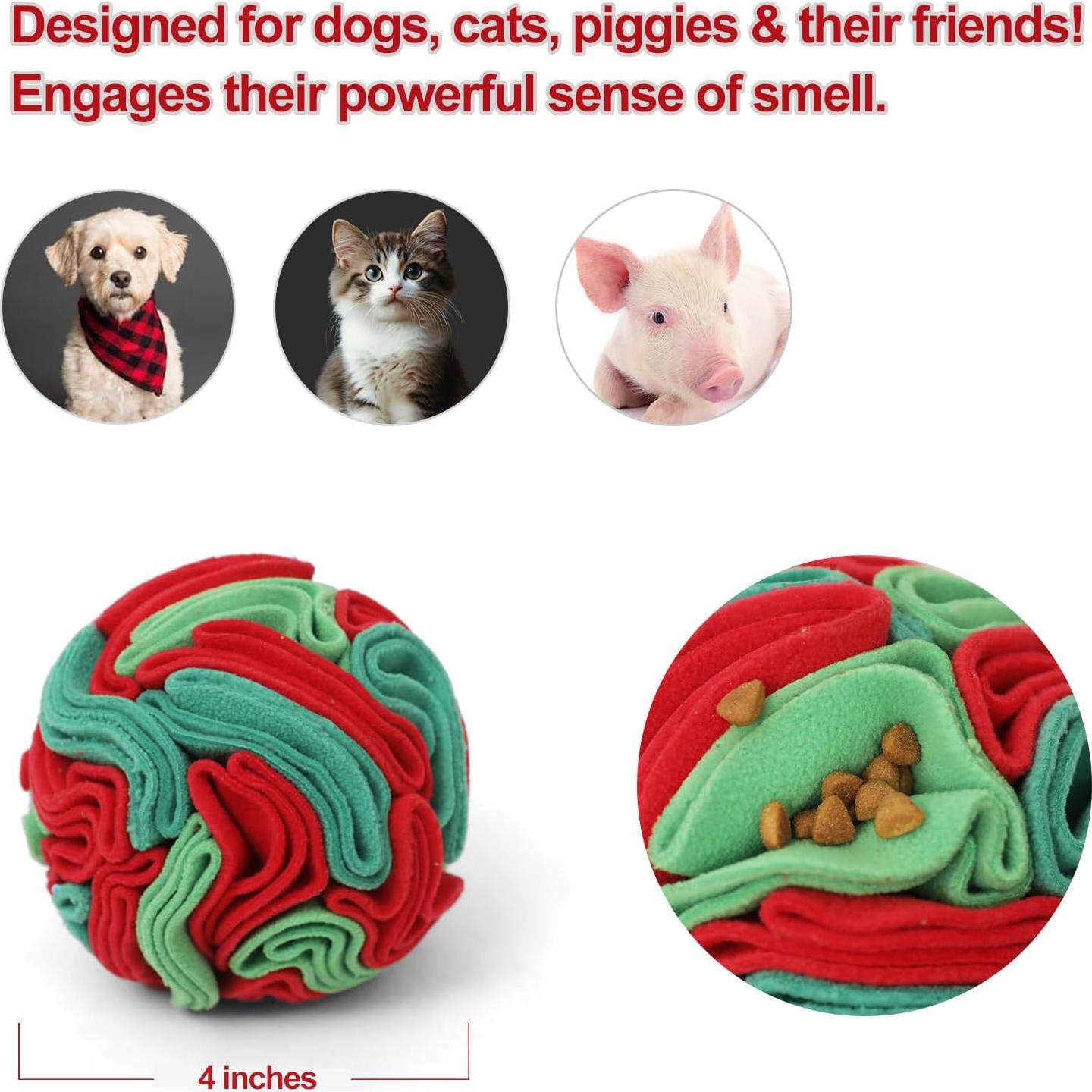 Pelota Snuffle para Perros Ablechien - Juguete Interactivo 10cm