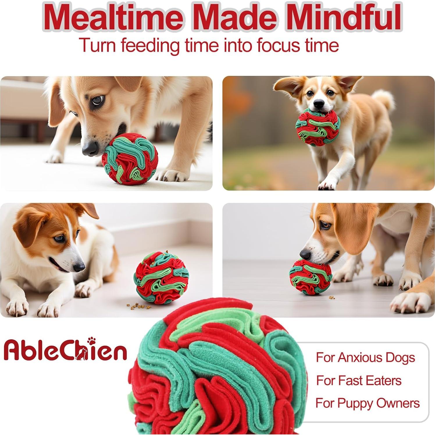 Pelota Snuffle para Perros Ablechien - Juguete Interactivo 10cm