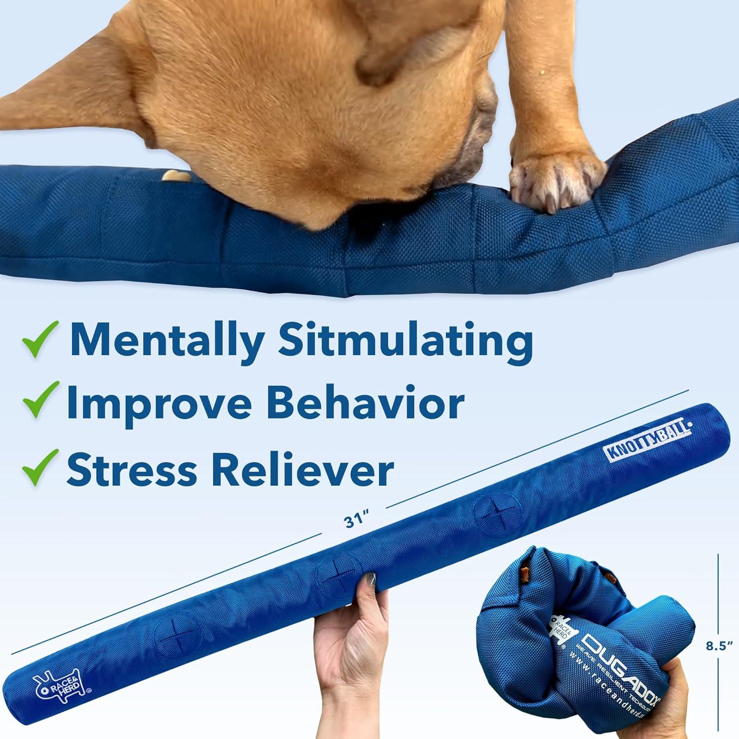 Juguete de Rompecabezas para Perros Race&Herd Knotty Ball - Azul Mediano