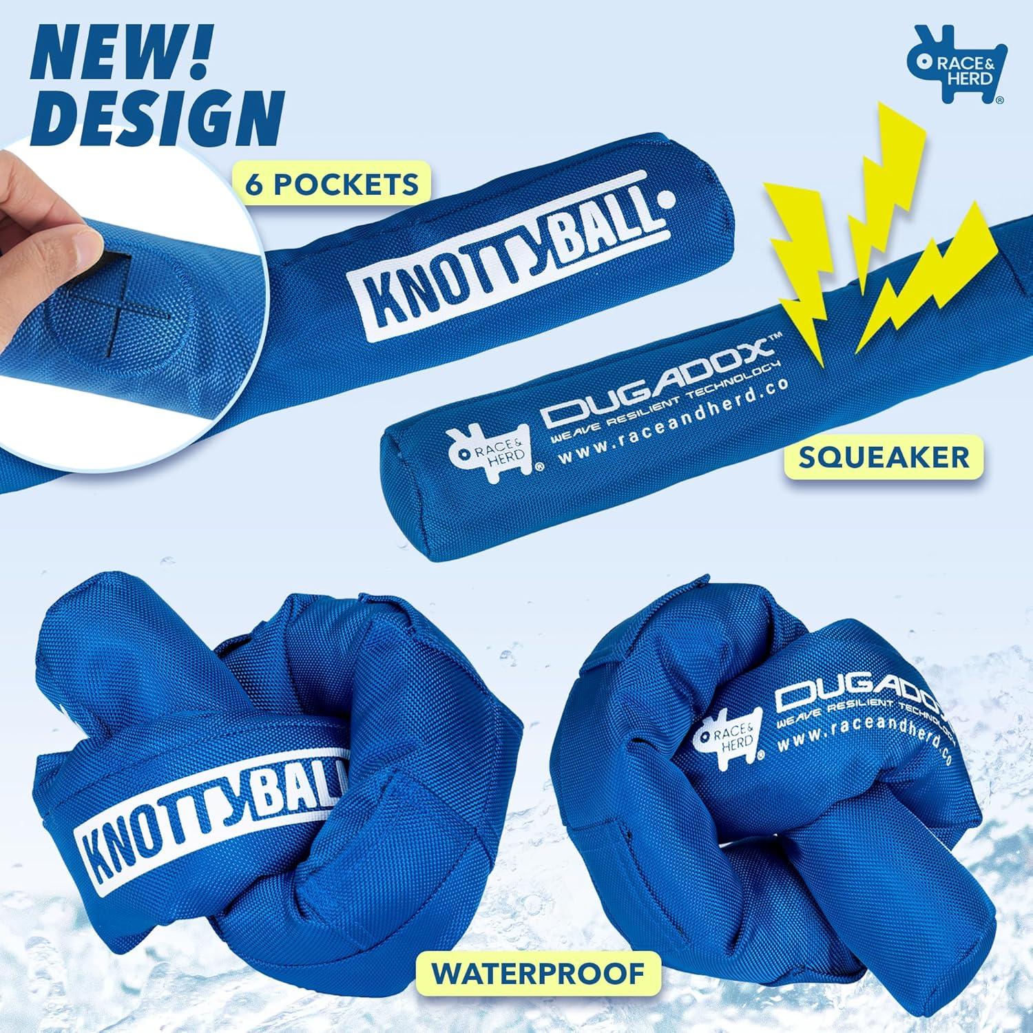 Juguete de Rompecabezas para Perros Race&Herd Knotty Ball - Azul Mediano