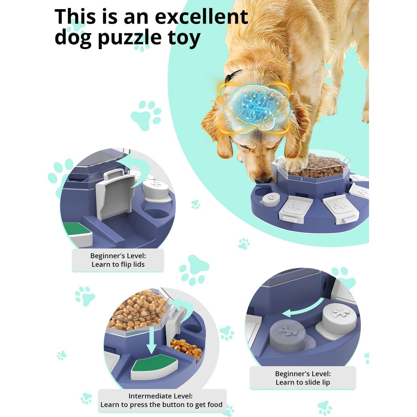 Juguete Interactivo para Perros TBTeek 3 en 1 - Dispensador de Comida y Lima de Uñas