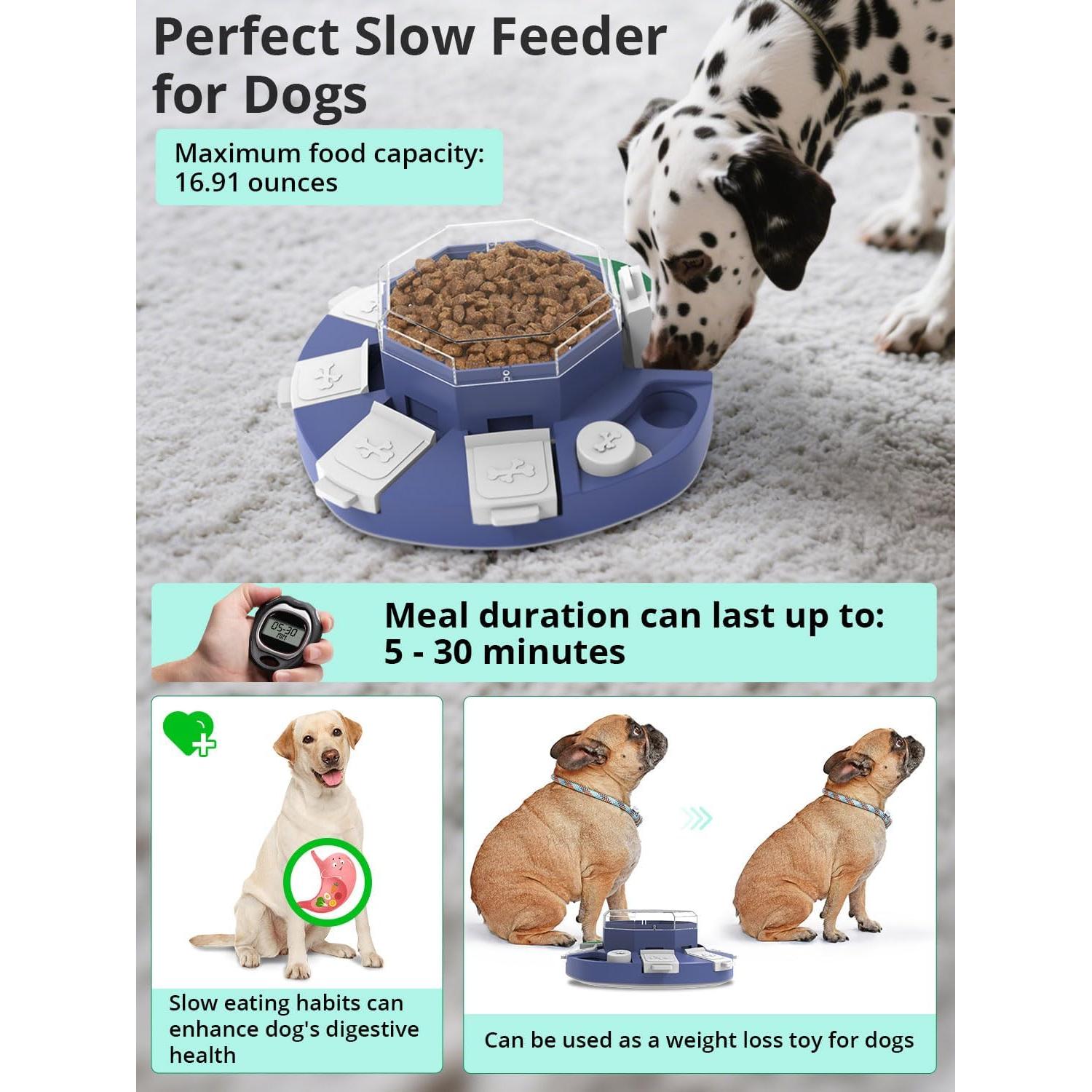 Juguete Interactivo para Perros TBTeek 3 en 1 - Dispensador de Comida y Lima de Uñas