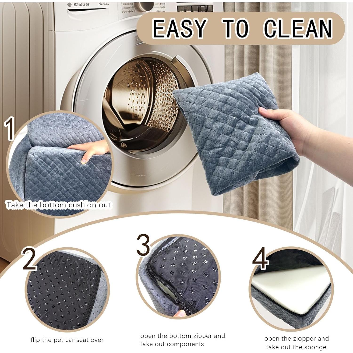 Asiento de Coche para Perros Pequeños YSYFHG Gris 27.94x48.26 cm