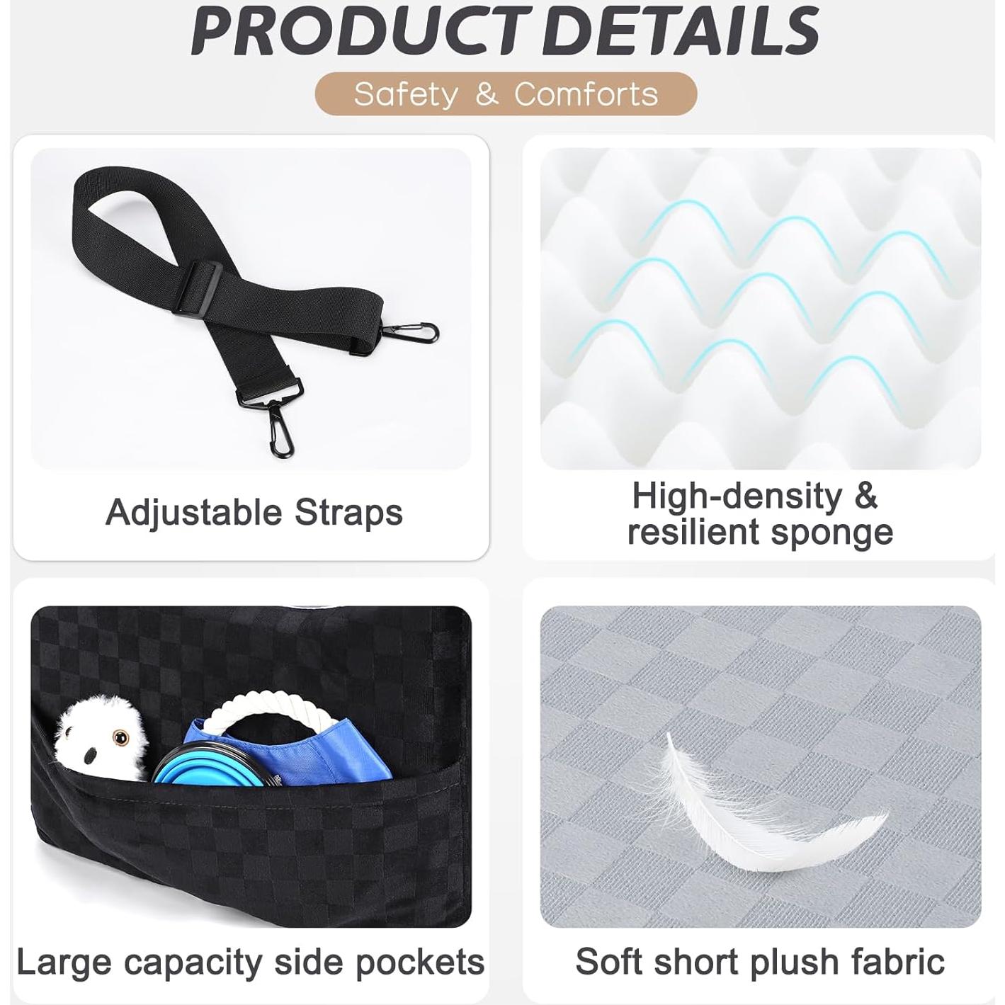 Asiento Elevado para Perros JOEJOY Gris hasta 13.6 kg