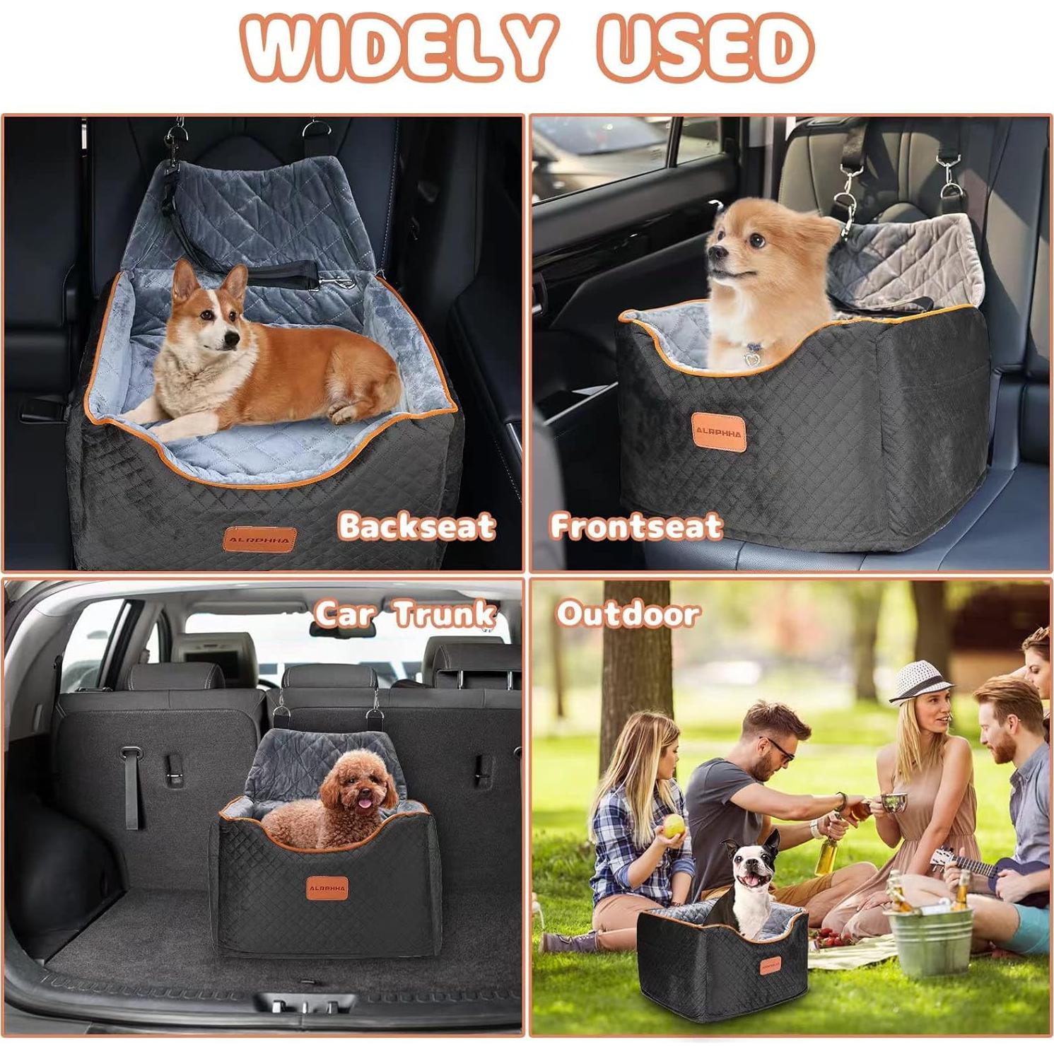 Asiento de coche para perros AlfaTok DCS negro, 53x48 cm