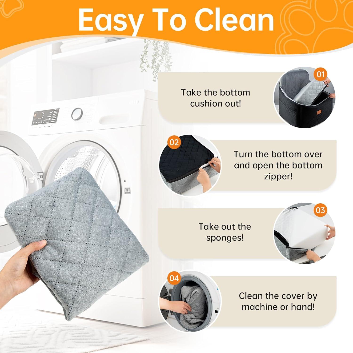 Asiento Elevador para Perros FurFrolic Negro Gris 50.8x50.8 cm