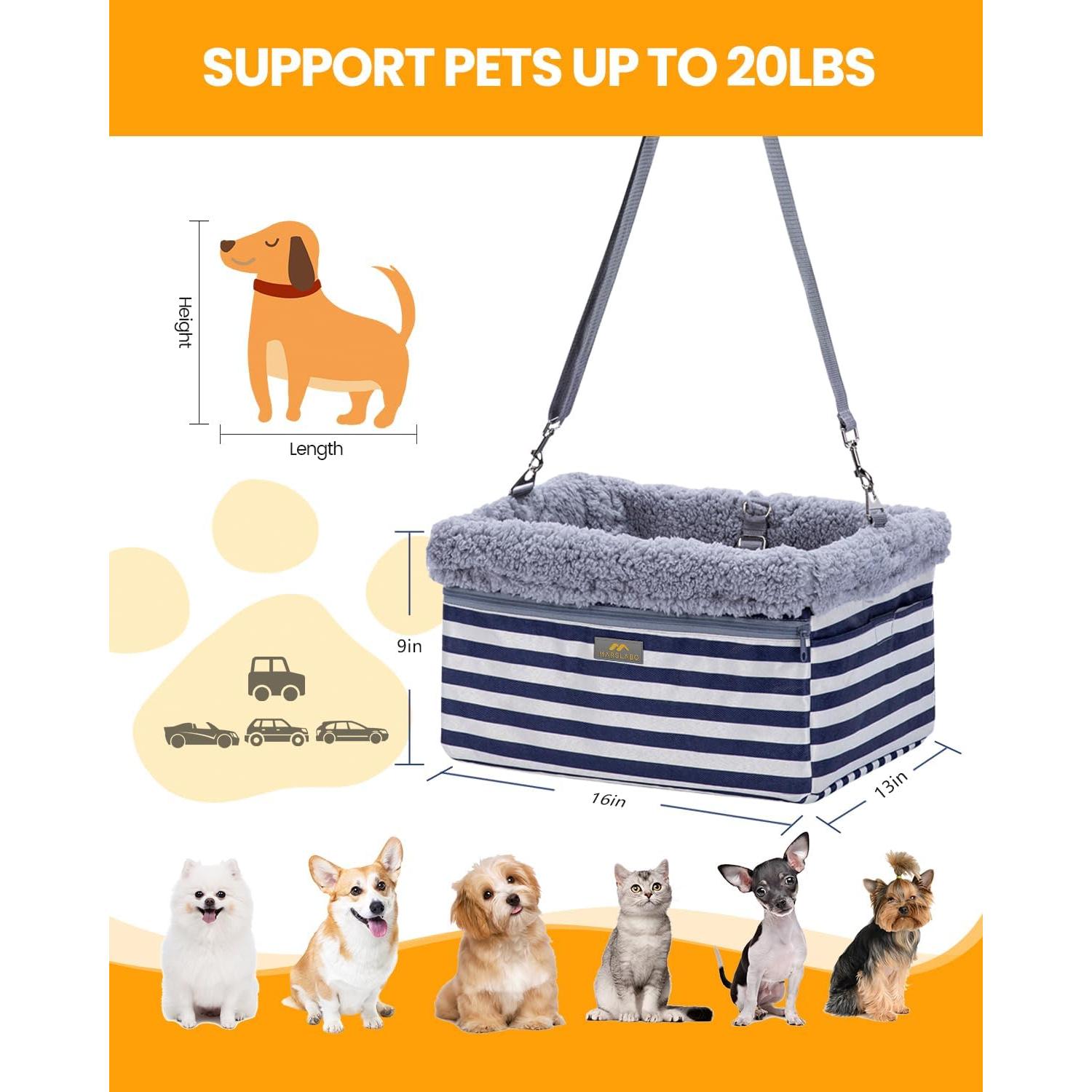 Asiento Elevador para Perros Pequeños Marslabo 33x41x23cm hasta 9kg