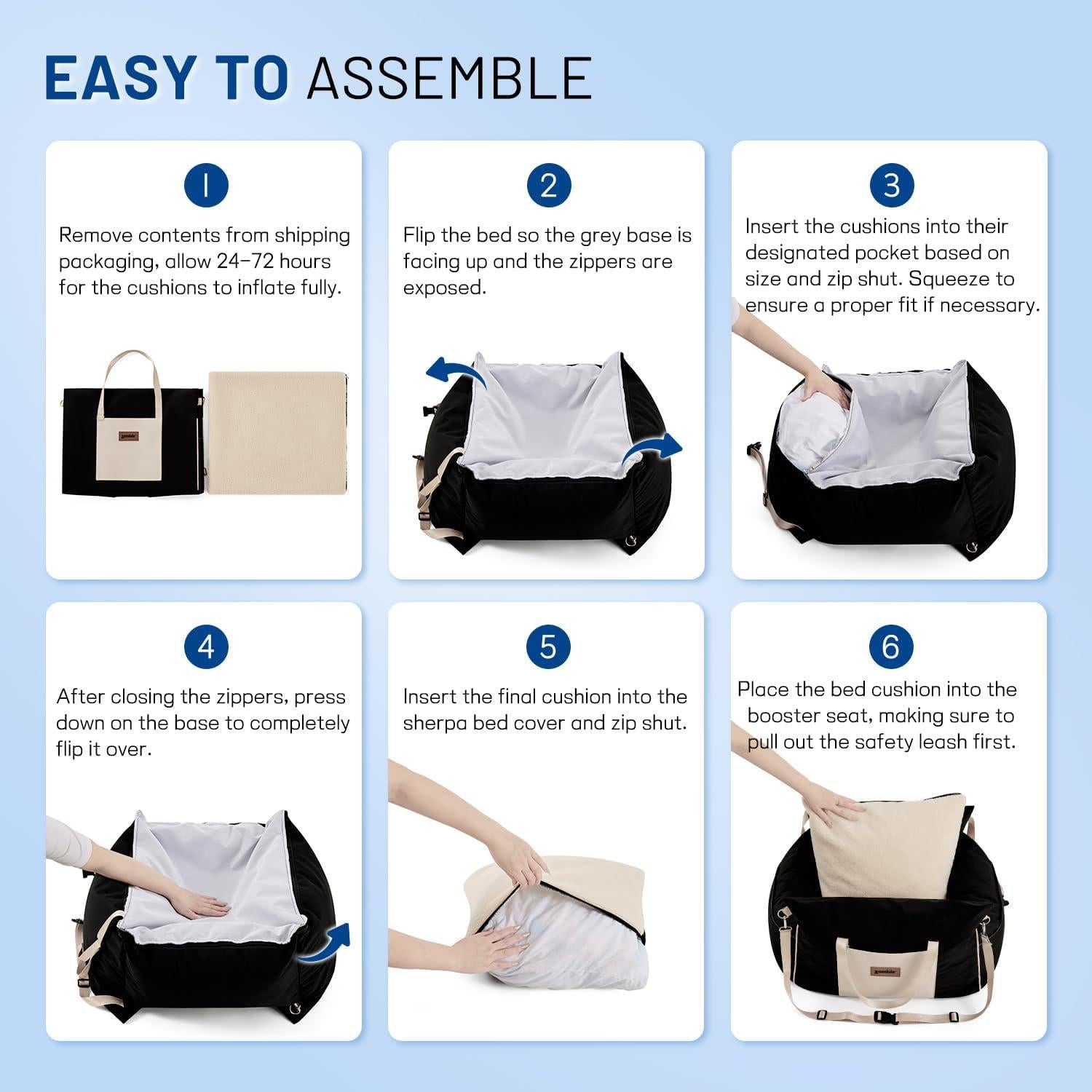 Asiento de Coche para Perros ZOMISIA Houndstooth 58x55cm