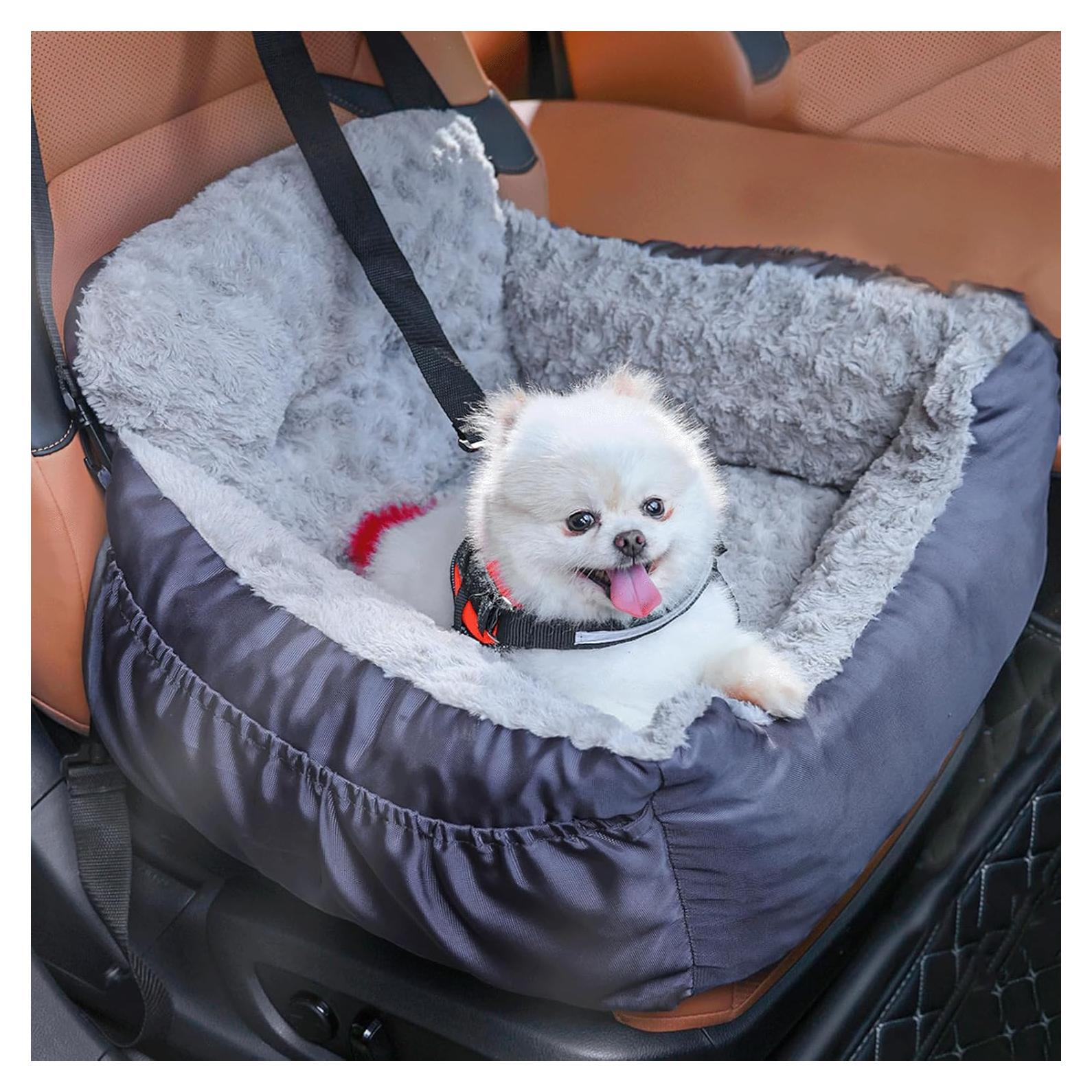Asiento de Coche para Perros Oiilores Gris 58x55 cm Lavable