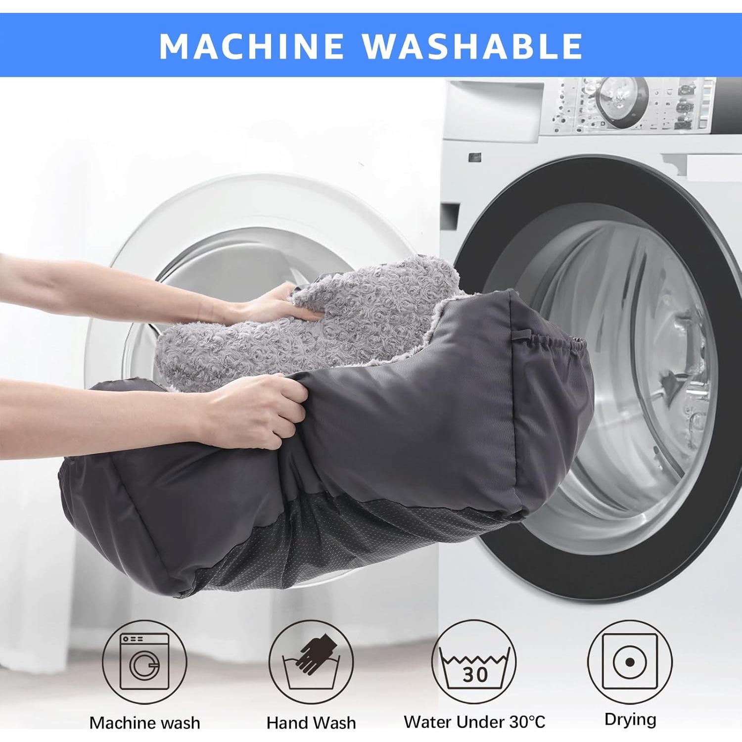 Asiento de Coche para Perros Oiilores Gris 58x55 cm Lavable