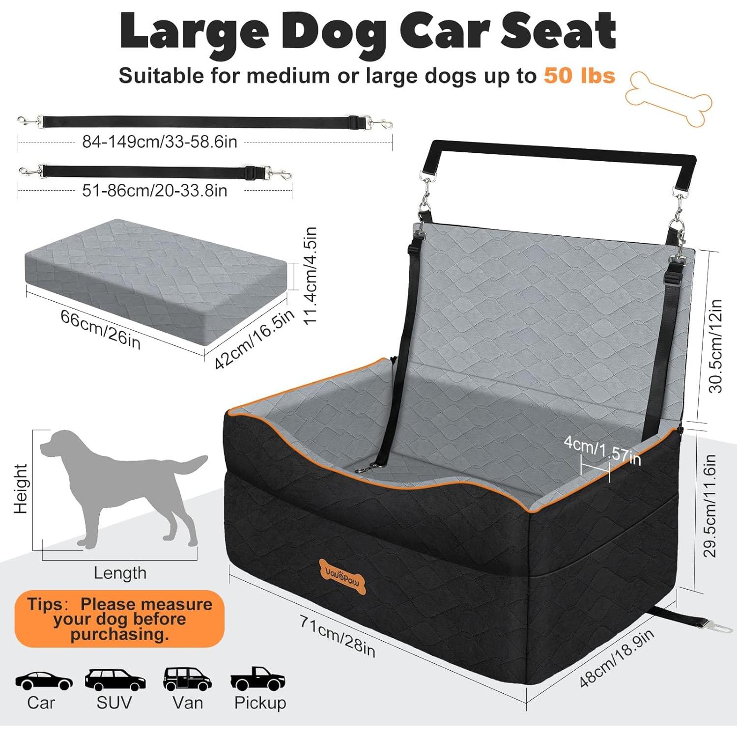 Asiento Elevador para Perros Medianos VavoPaw 70.9x47.6cm
