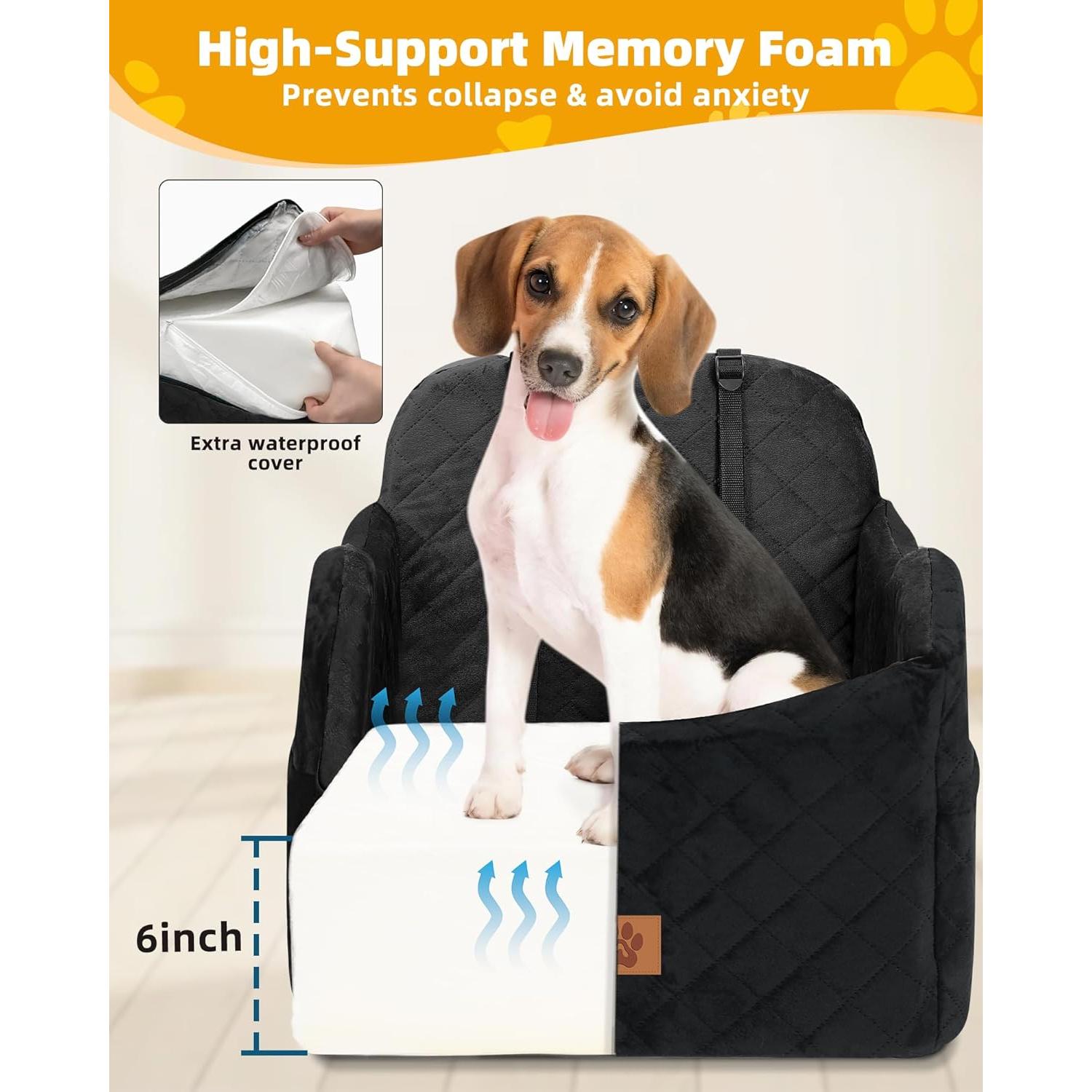 Asiento Elevador para Perros Ishineon Mediano Negro 50.8cm