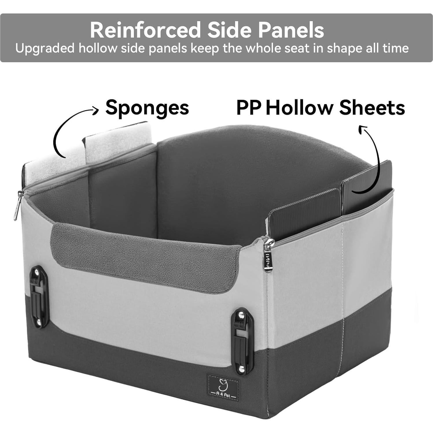 Asiento Elevador para Perros Pequeños A4Pet Gris 44.5x31.8 cm