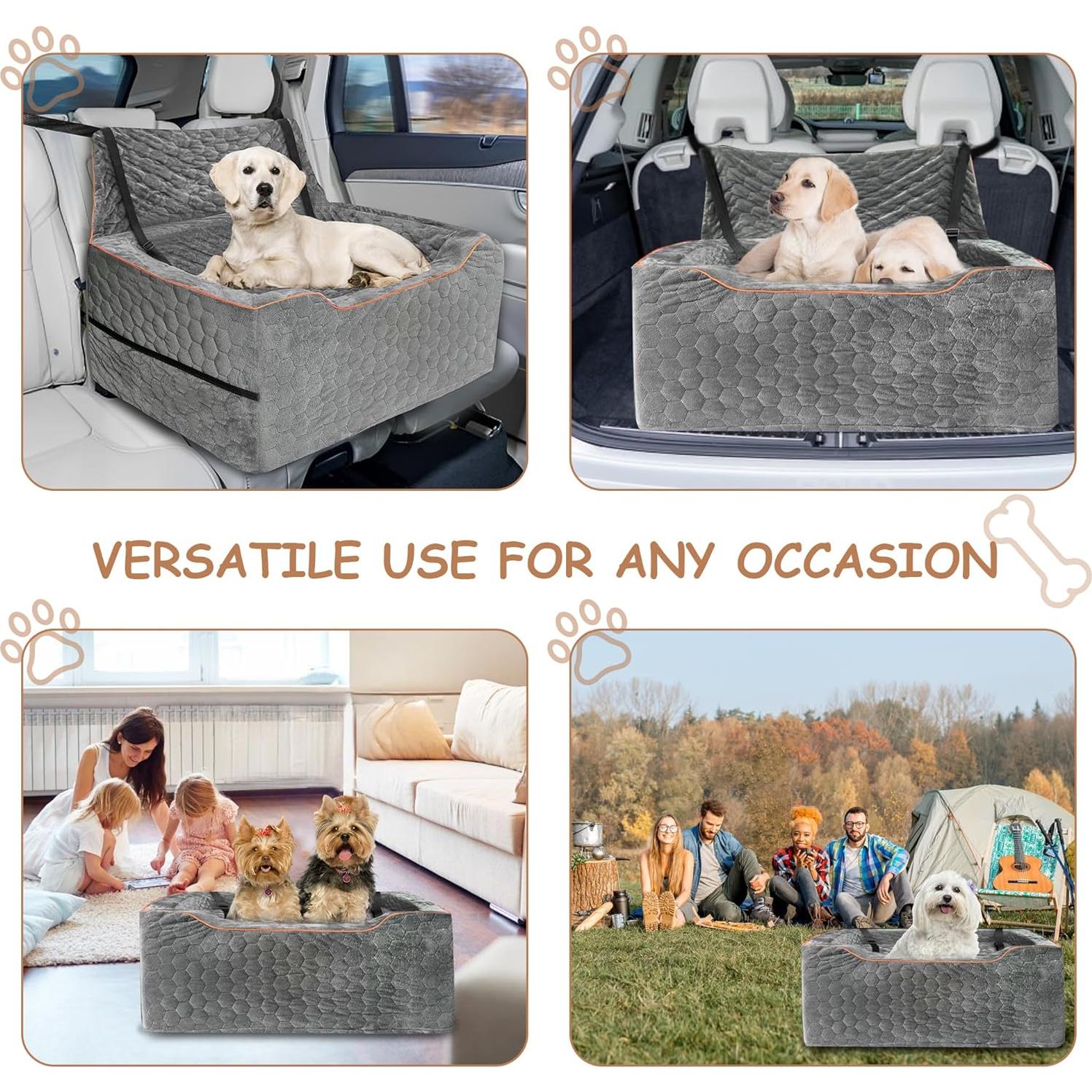 Asiento Elevador para Perros Vdamu - Cama de Coche Gris 27.2kg