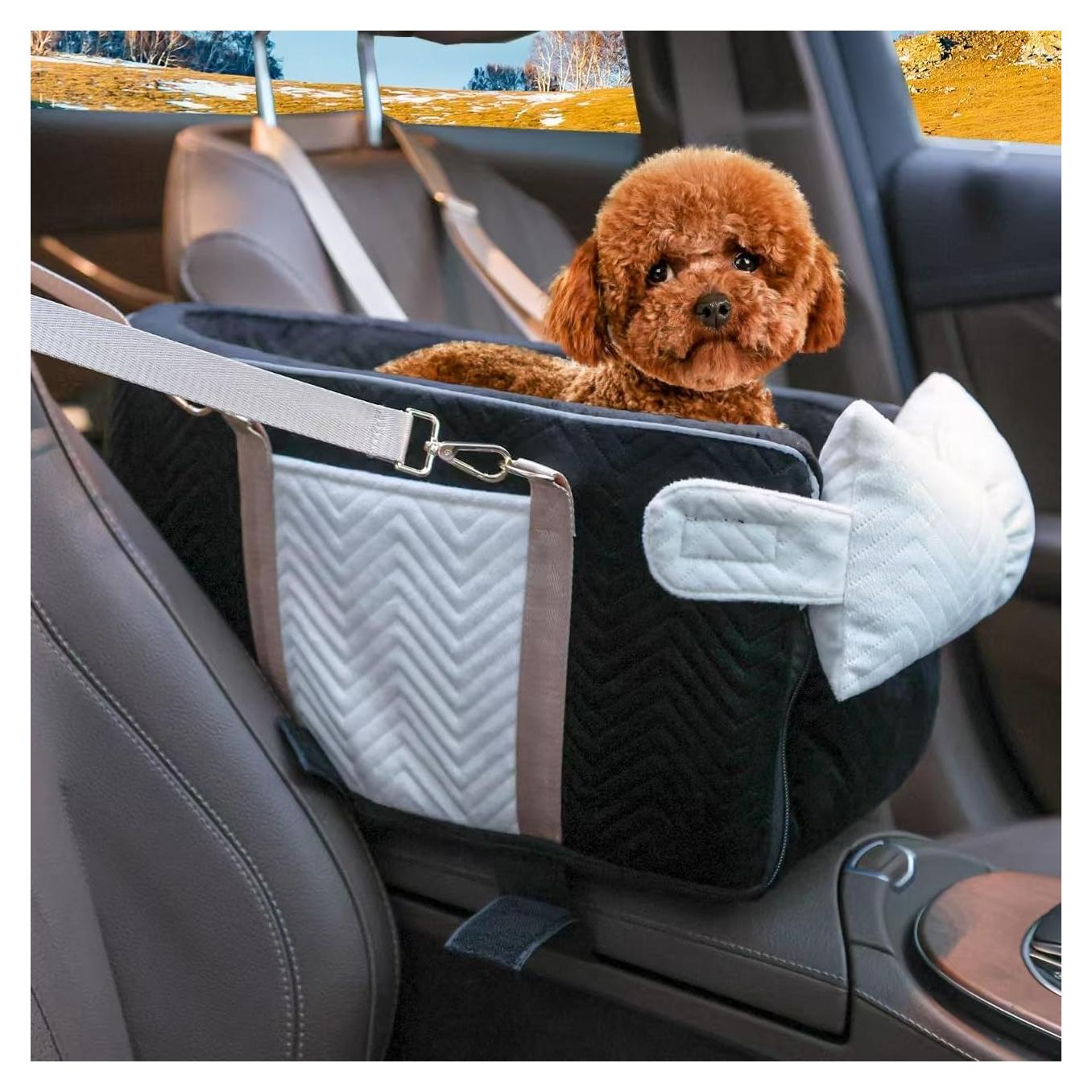 Asiento de Coche para Perros y Gatos Homsunyi Negro 46x25.9cm