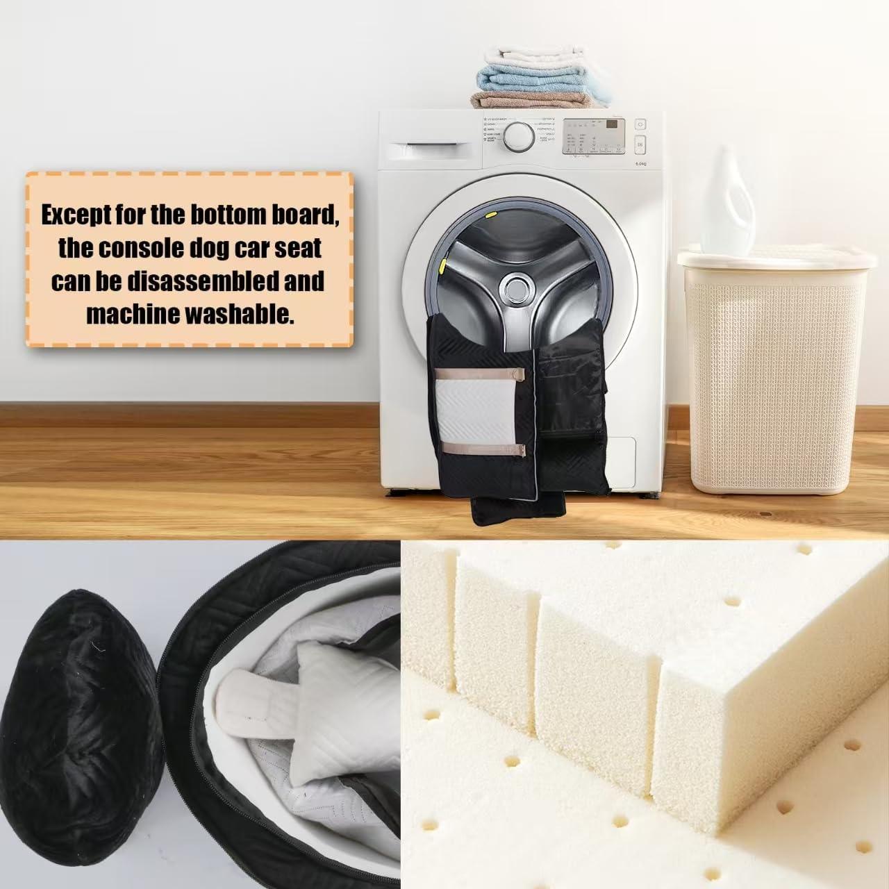 Asiento de Coche para Perros y Gatos Homsunyi Negro 46x25.9cm