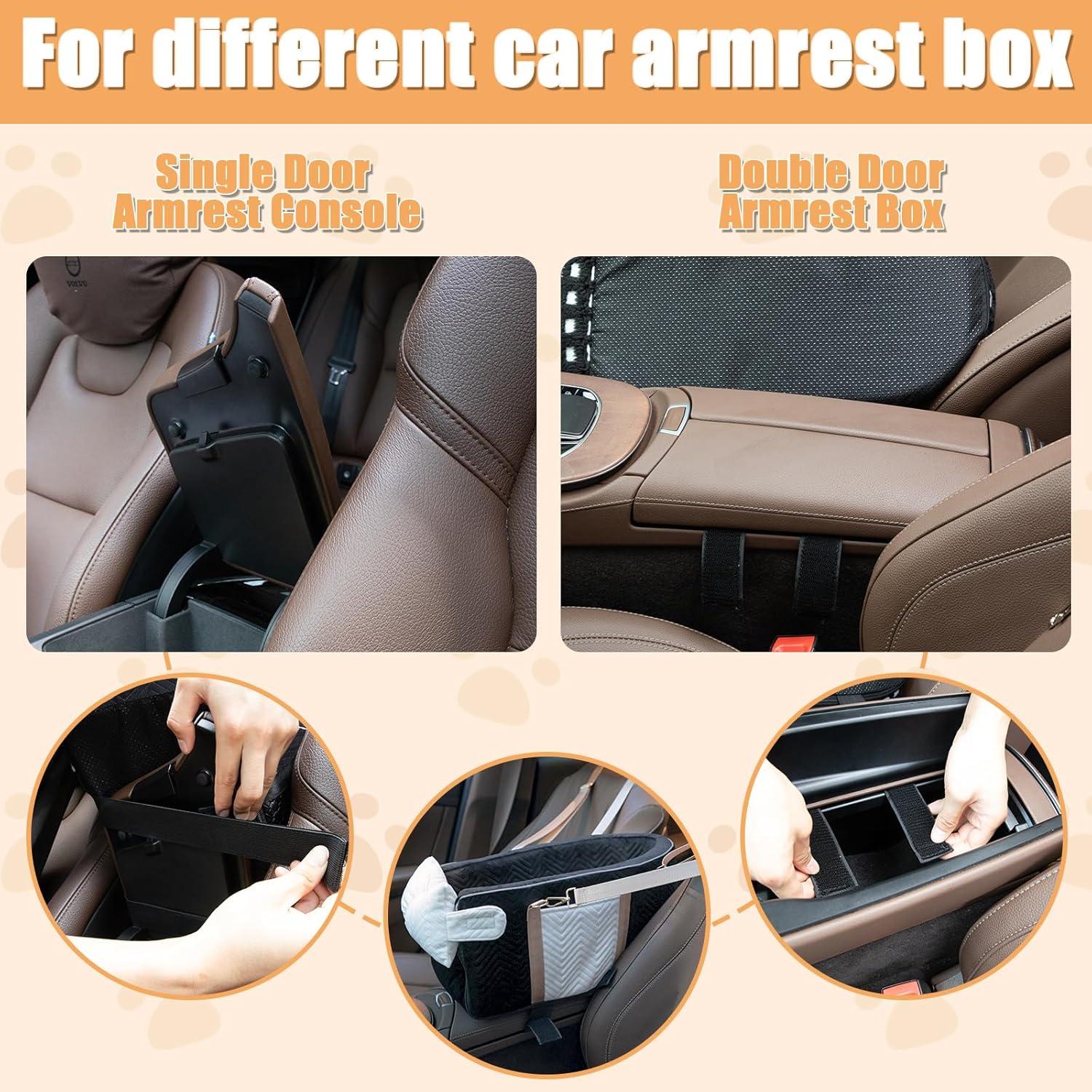 Asiento de Coche para Perros y Gatos Homsunyi Negro 46x25.9cm