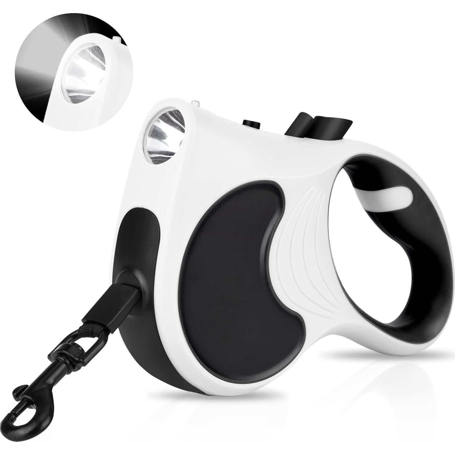 Correa Retráctil para Perro Makife 5m con Linterna LED 35kg