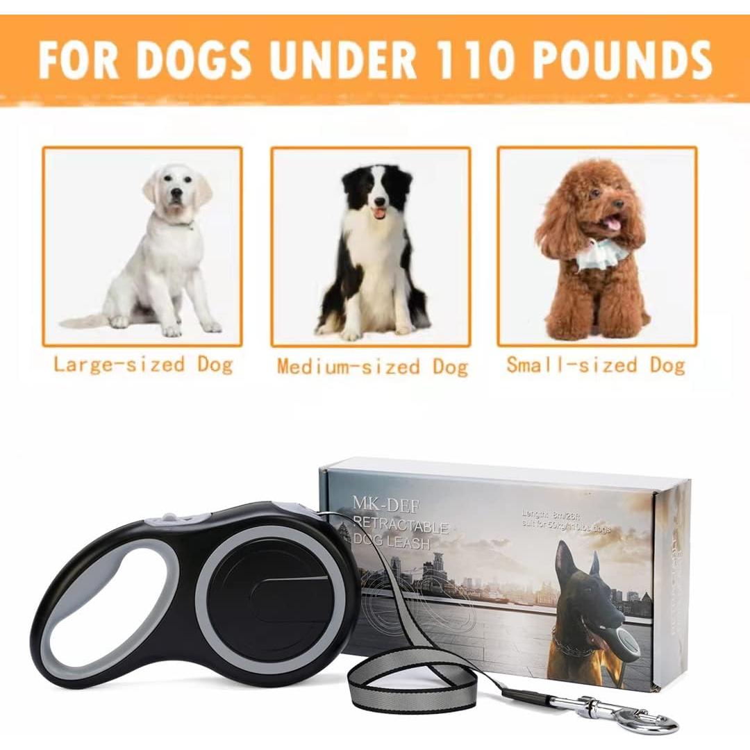 Correa Retráctil para Perros MK-DEF 8m Resistente hasta 50kg